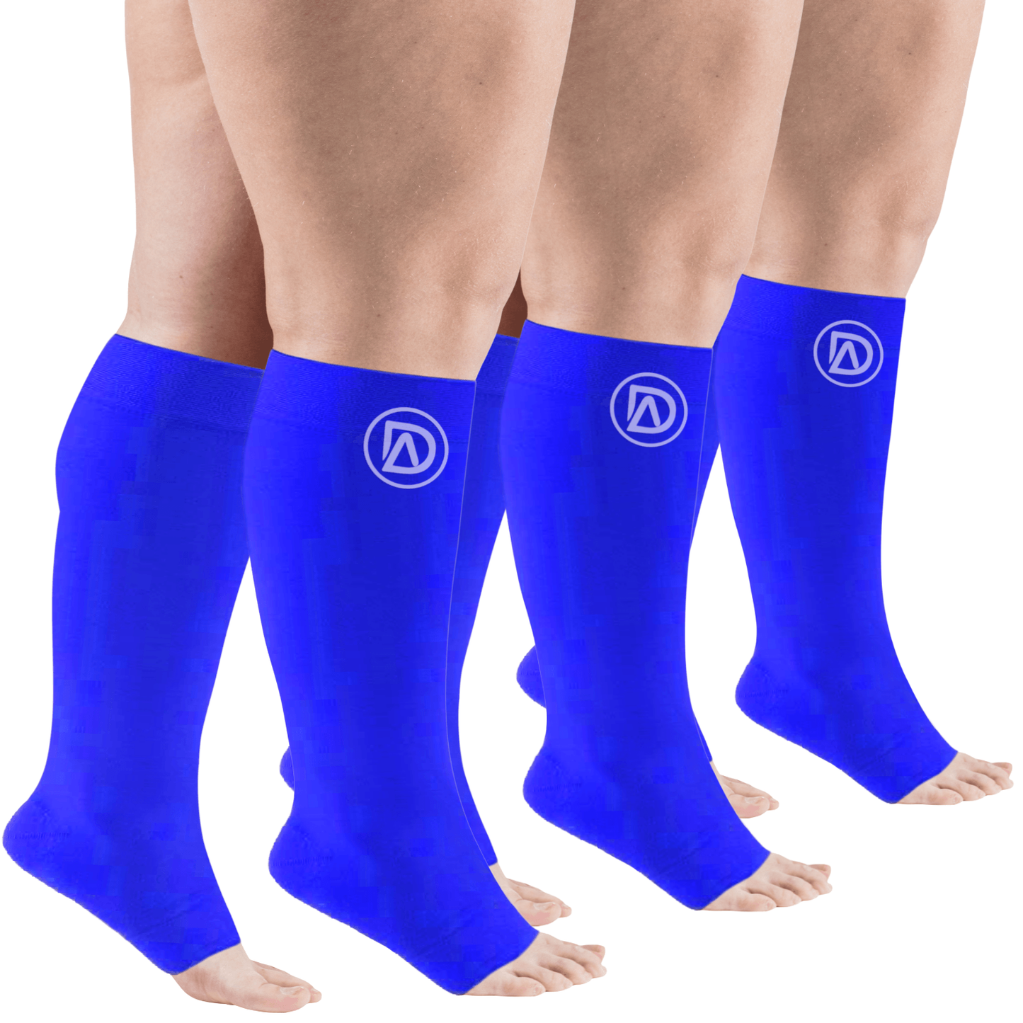 Plus Size Wide Calf Toeless Compression Socks 20–30 mmHg Multipack (3 Pairs)