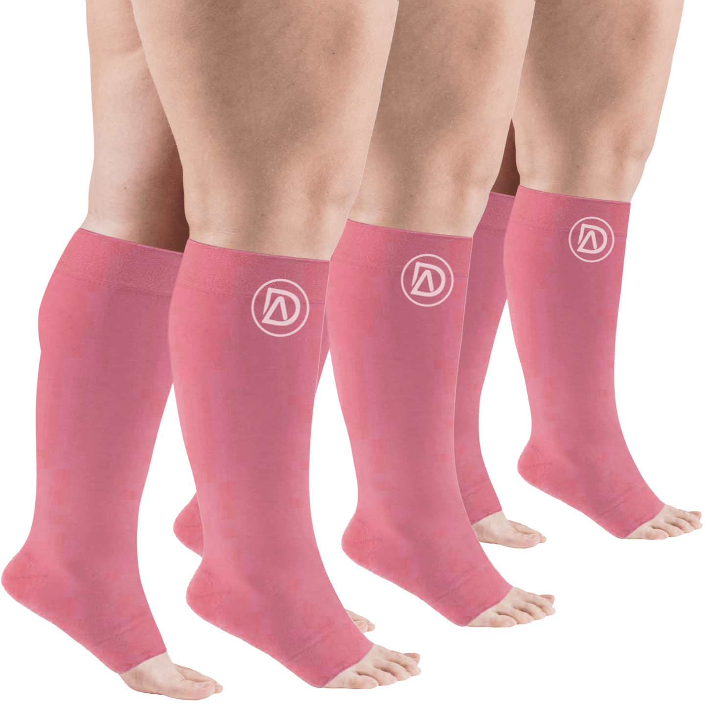 Plus Size Wide Calf Toeless Compression Socks 20–30 mmHg Multipack (3 Pairs)