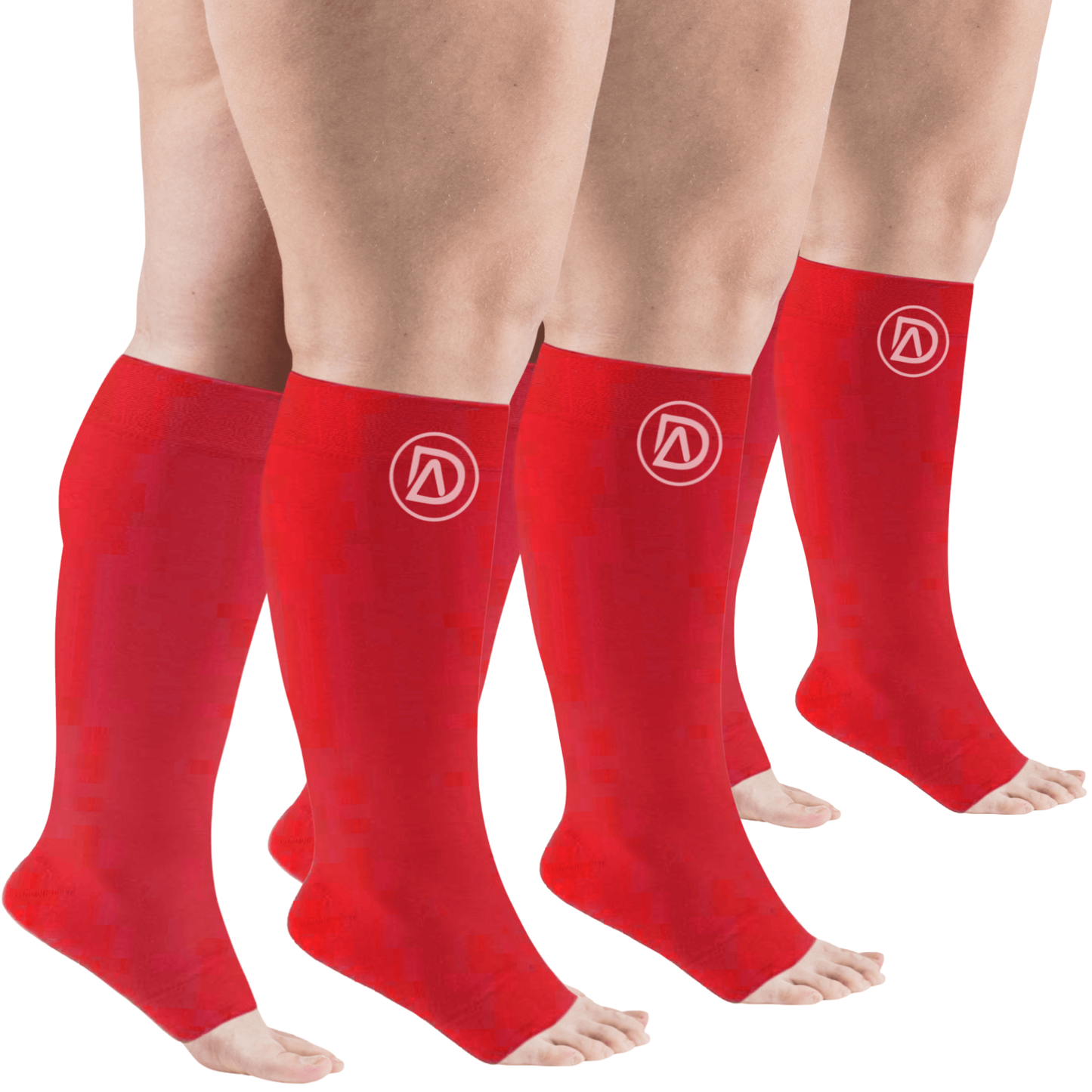 Plus Size Wide Calf Toeless Compression Socks 20–30 mmHg Multipack (3 Pairs)