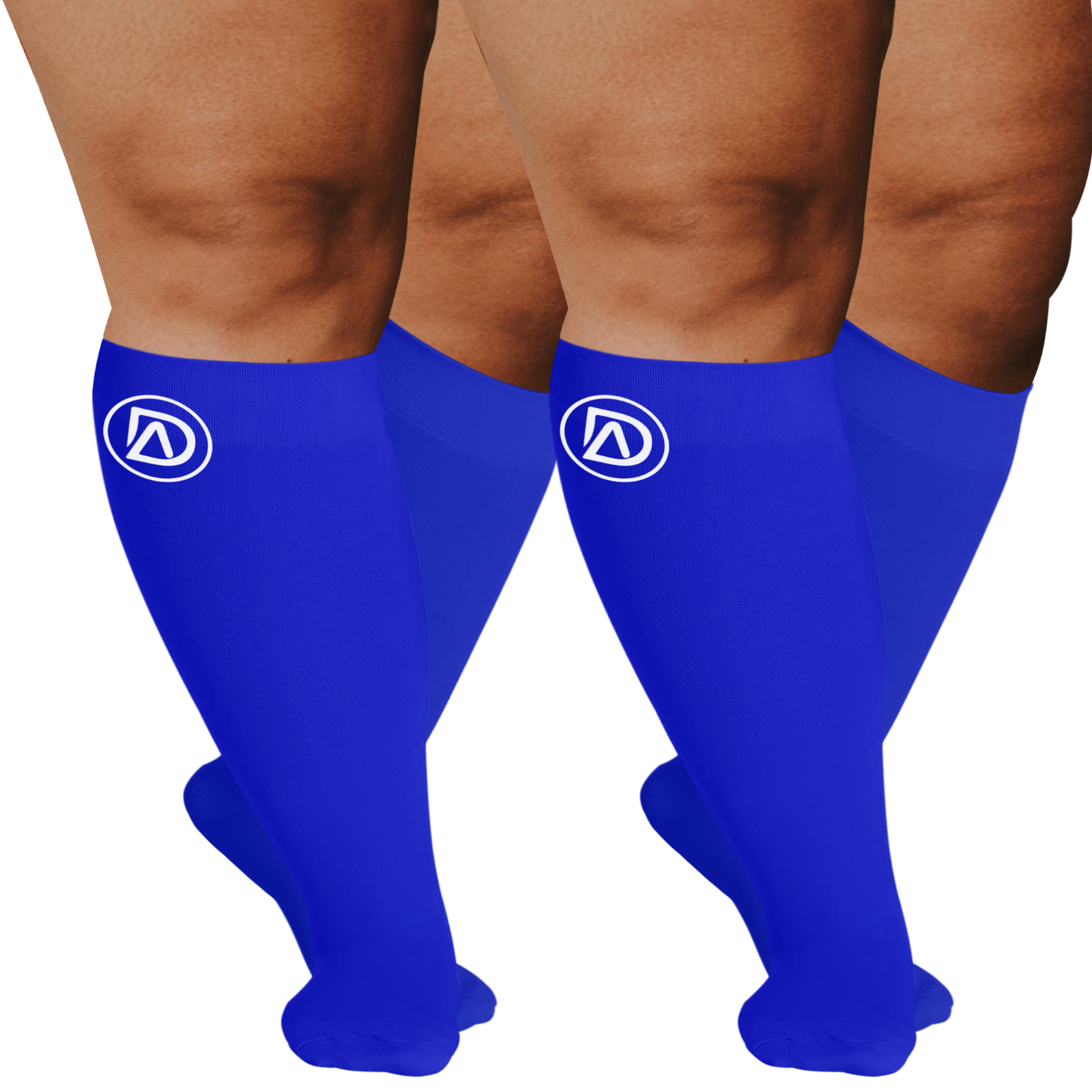 Plus Size Wide Calf Compression Socks 20–30 mmHg Multipack (2 Pairs)