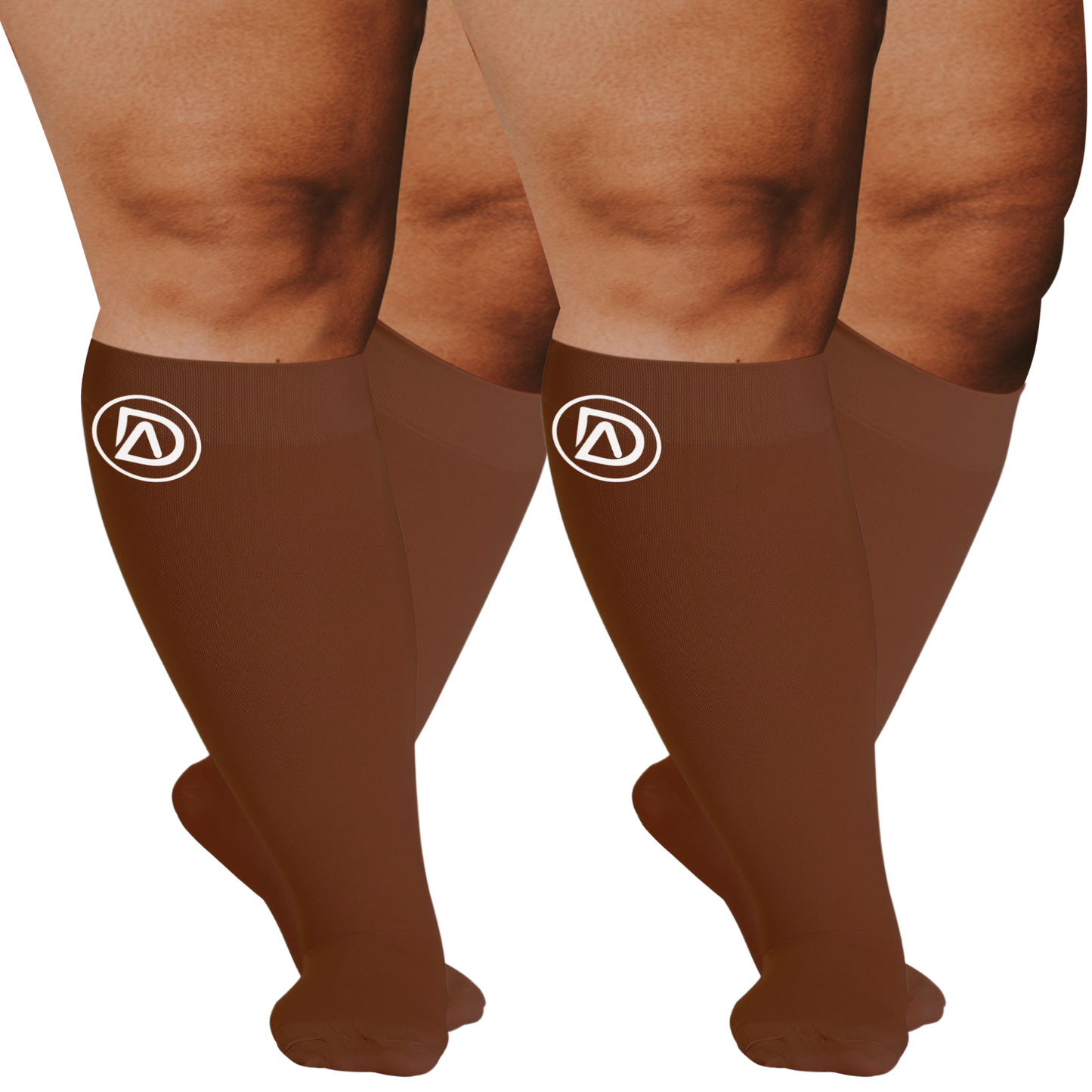 Plus Size Wide Calf Compression Socks 20–30 mmHg Multipack (2 Pairs)