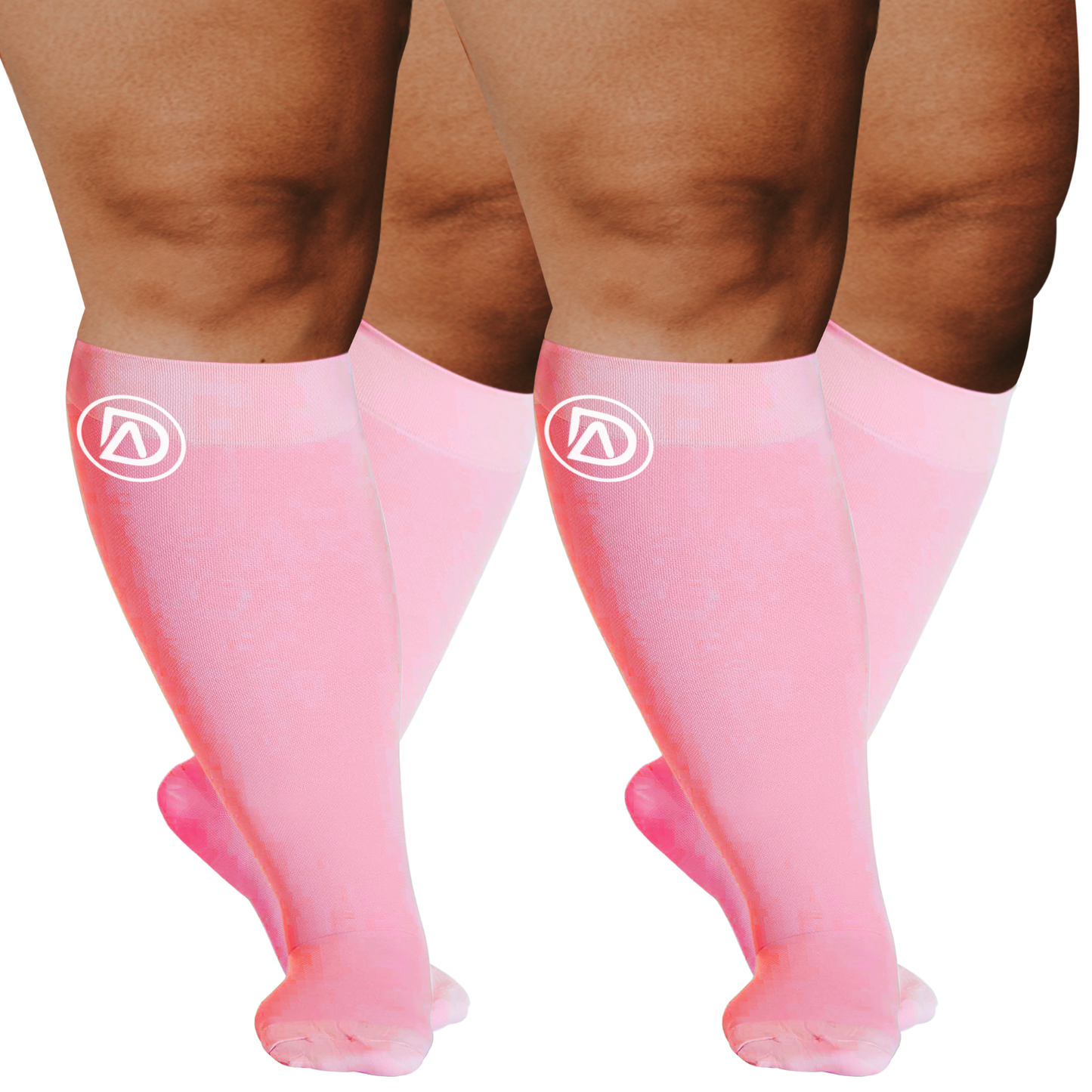 Plus Size Wide Calf Compression Socks 20–30 mmHg Multipack (2 Pairs)