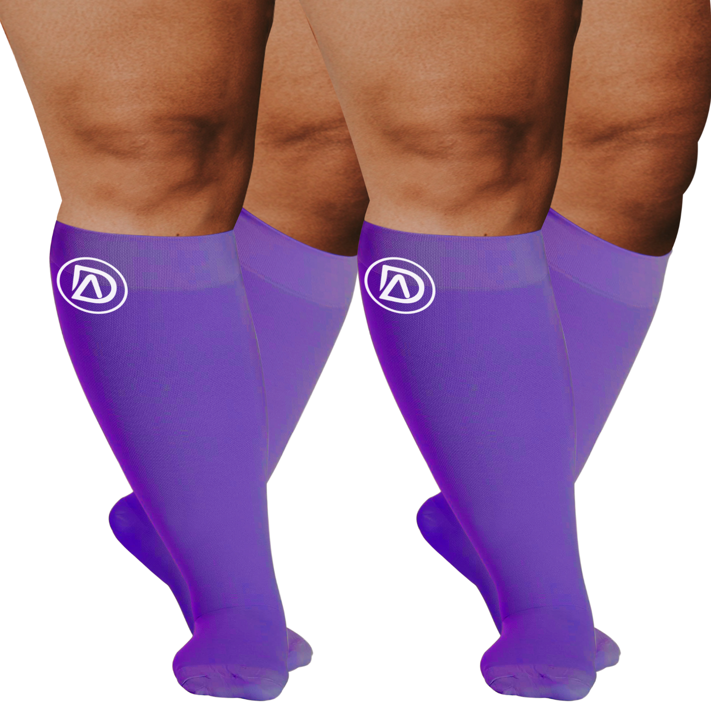 Plus Size Wide Calf Compression Socks 20–30 mmHg Multipack (2 Pairs)