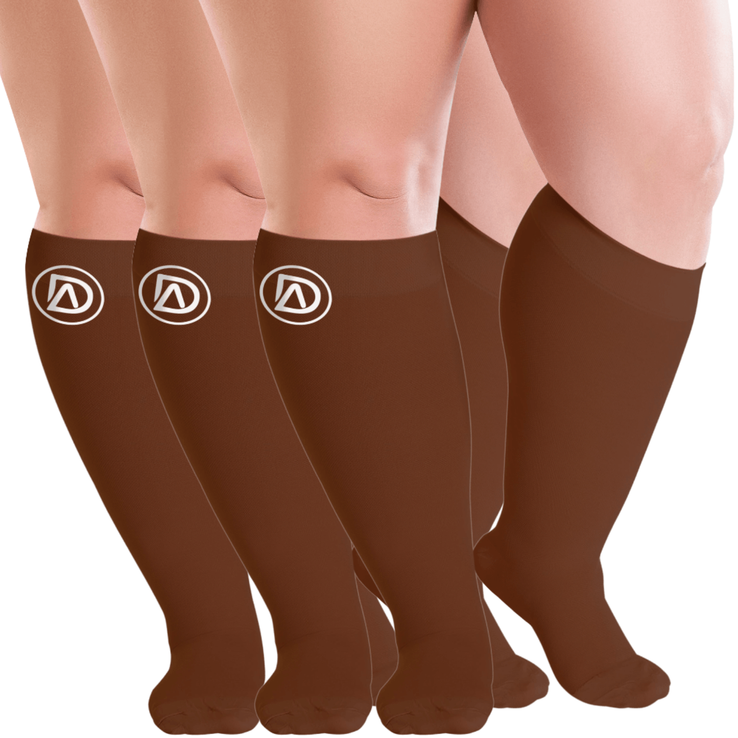Plus Size Wide Calf Compression Socks 20–30 mmHg Multipack (3 Pairs)