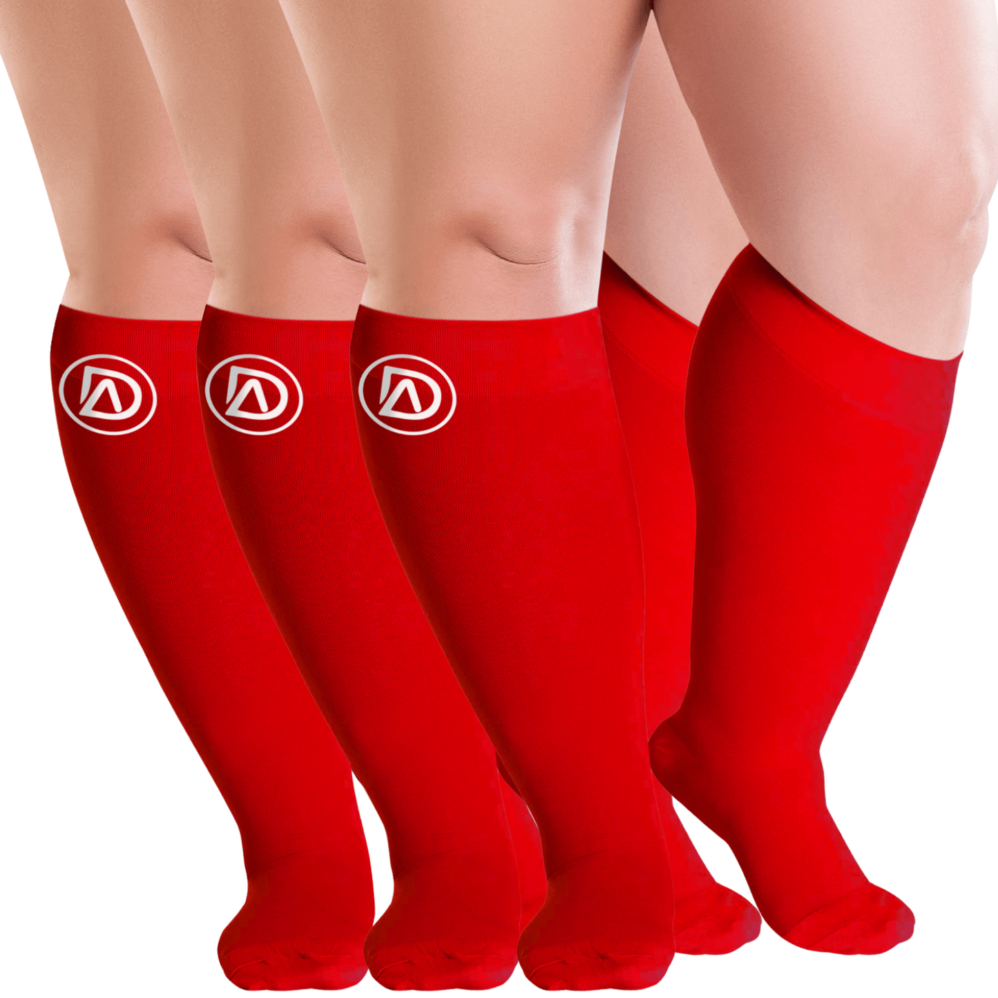Plus Size Wide Calf Compression Socks 20–30 mmHg Multipack (3 Pairs)