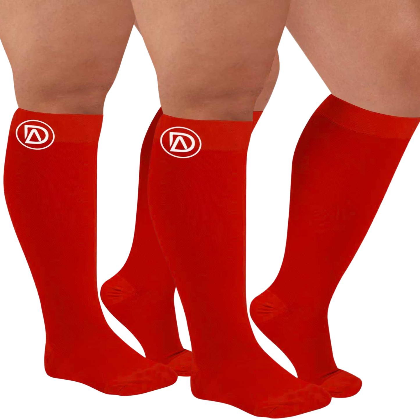 Plus Size Wide Calf Compression Socks 20–30 mmHg Multipack (2 Pairs)