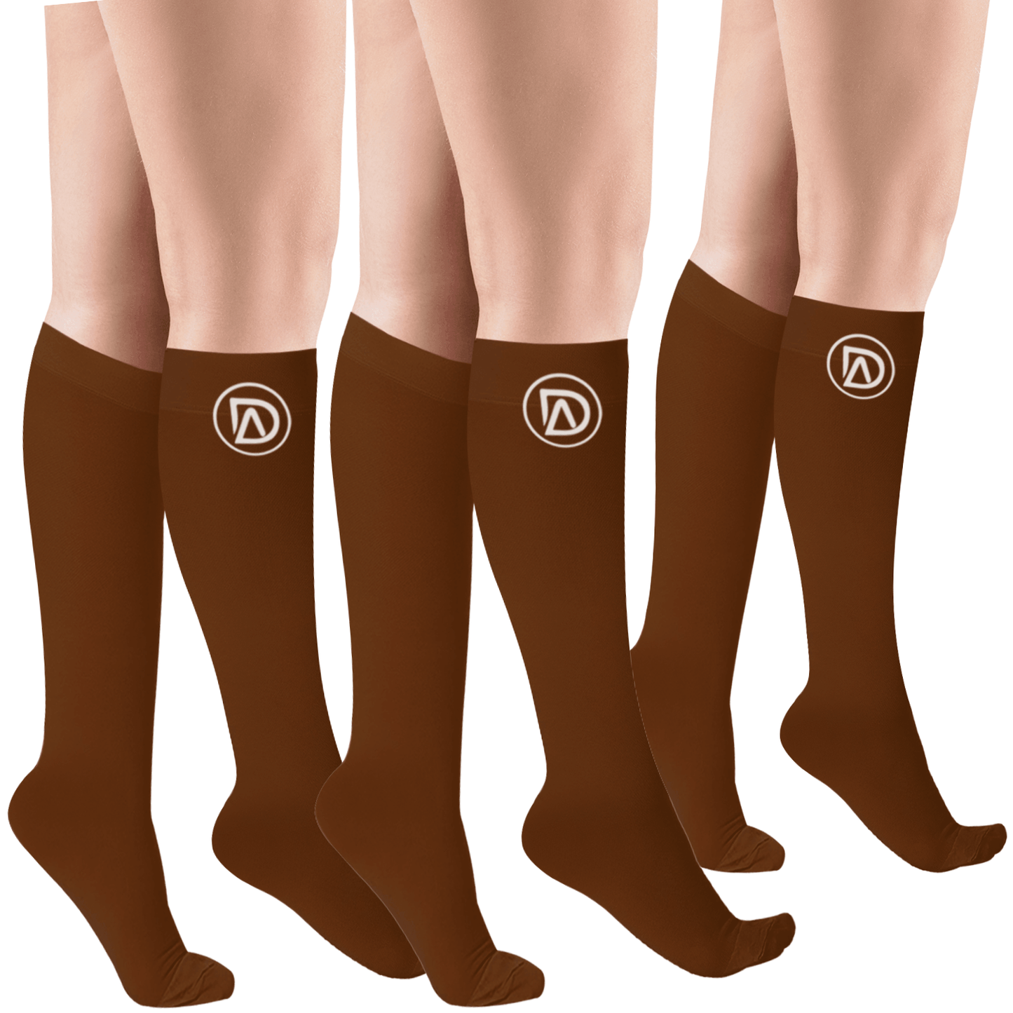 Plus Size Wide Calf Compression Socks 20–30 mmHg Multipack (3 Pairs)