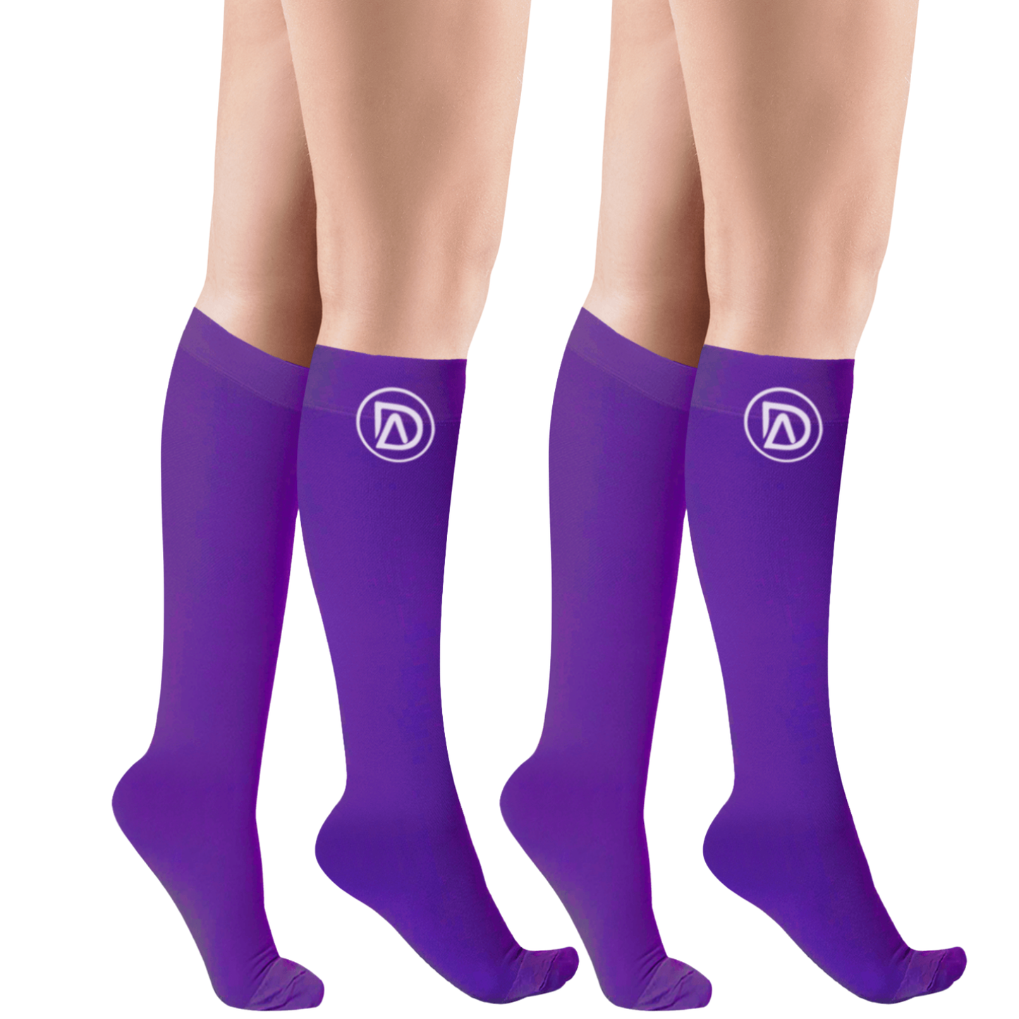 Plus Size Wide Calf Compression Socks 20–30 mmHg Multipack (2 Pairs)