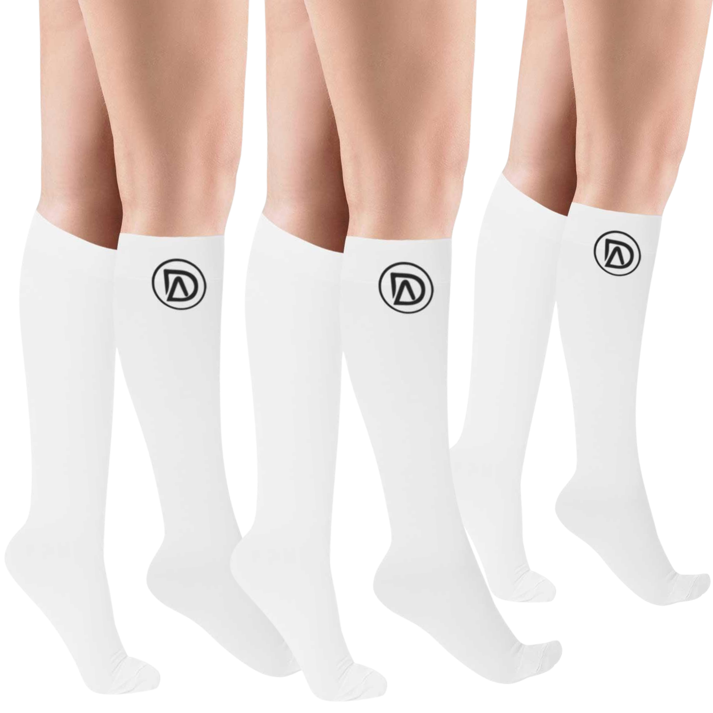 Plus Size Wide Calf Compression Socks 20–30 mmHg Multipack (3 Pairs)