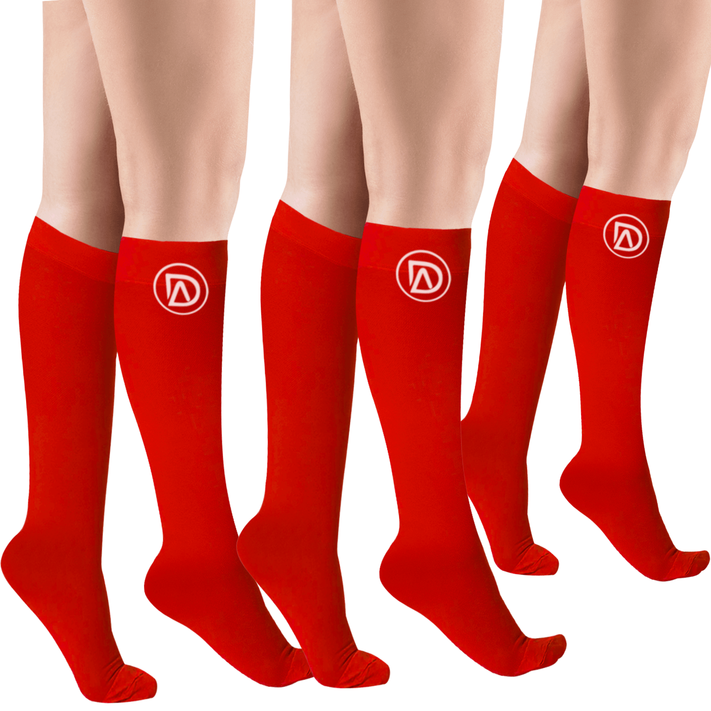 Plus Size Wide Calf Compression Socks 20–30 mmHg Multipack (3 Pairs)