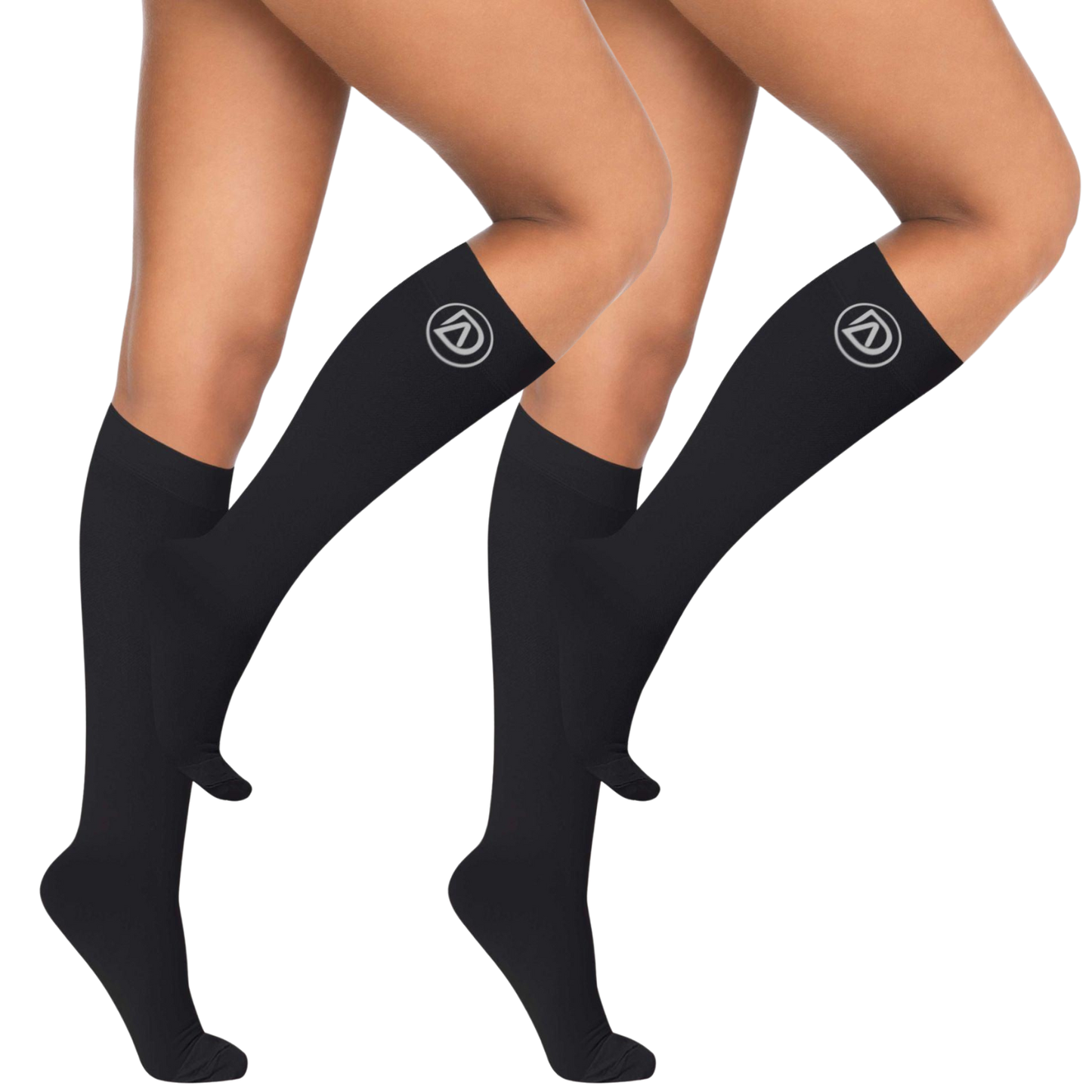 Plus Size Wide Calf Compression Socks 20–30 mmHg Multipack (2 Pairs)