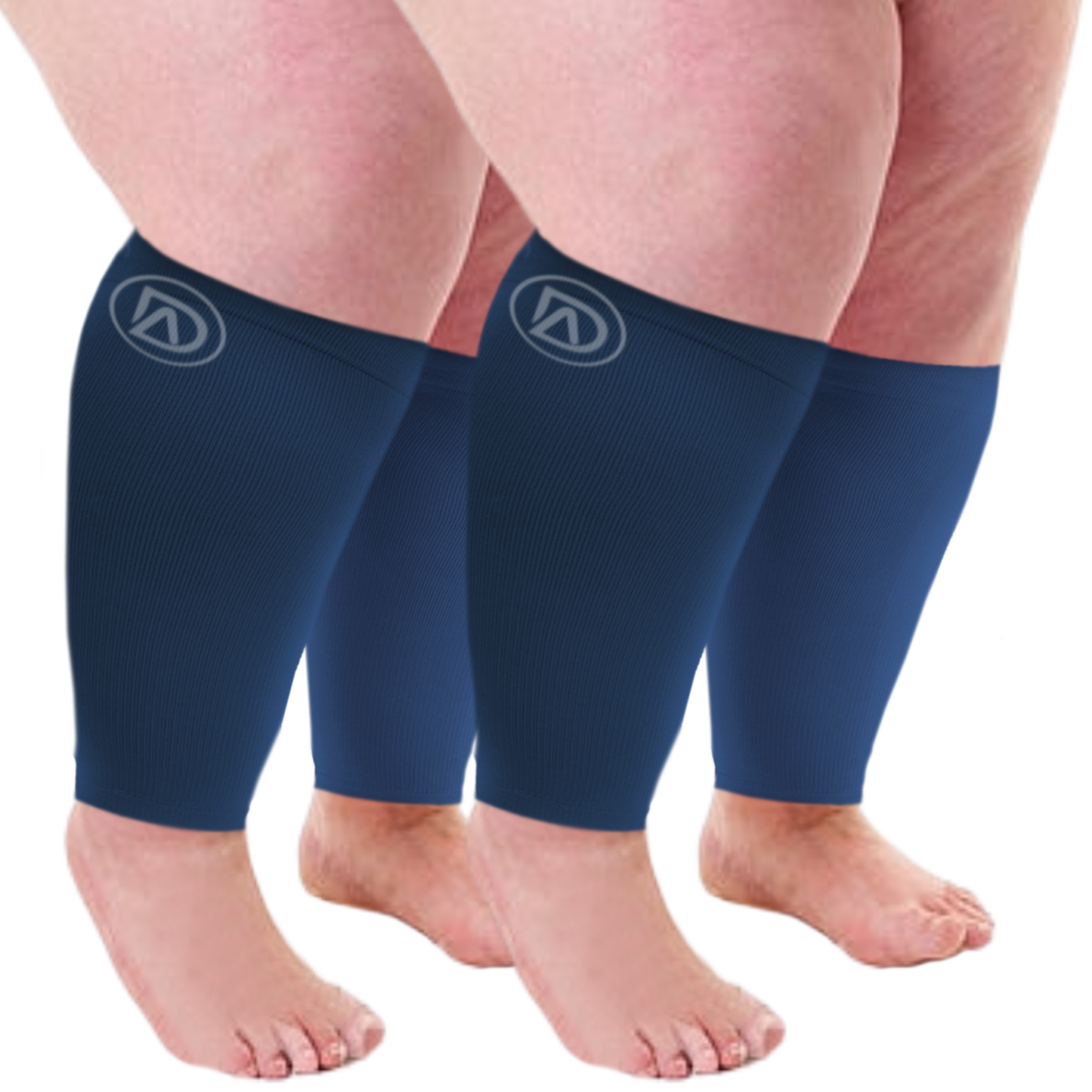 Plus Size Wide Calf Compression Sleeves 20–30 mmHg Multipack (2 Pairs)