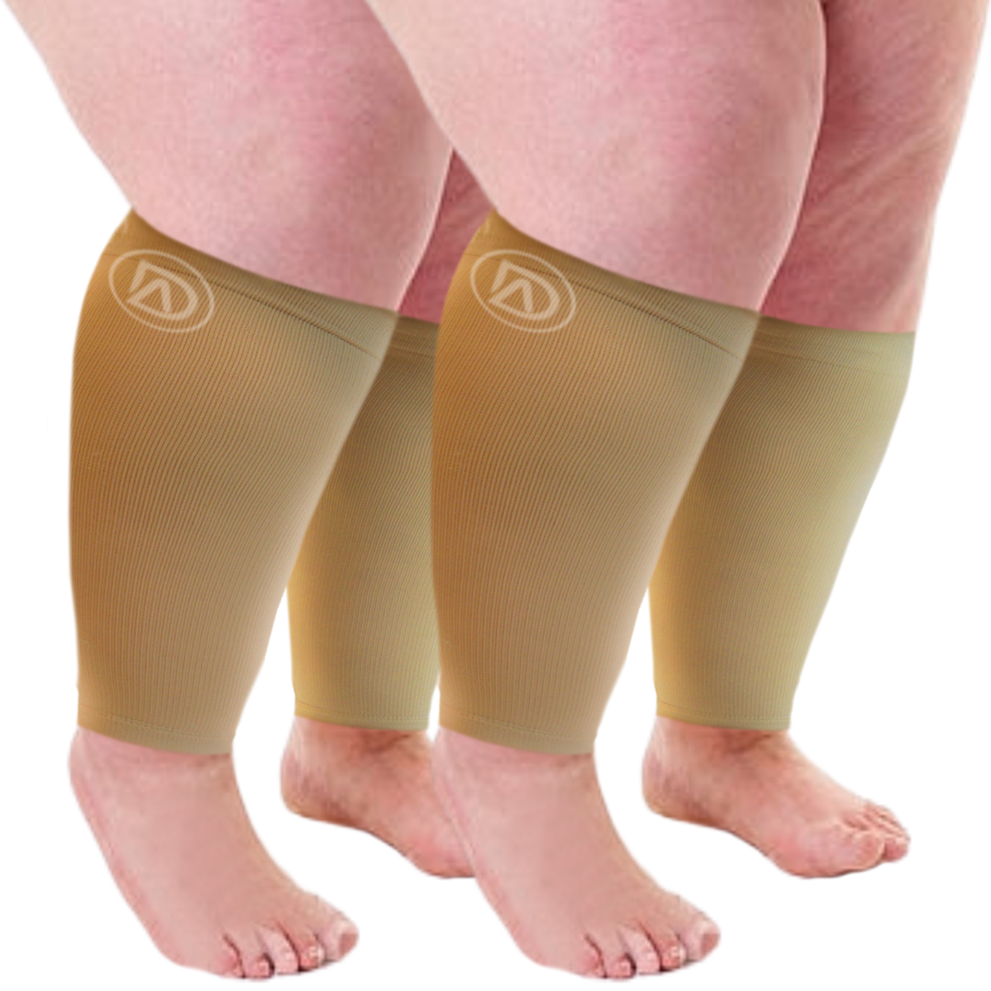 Plus Size Wide Calf Compression Sleeves 20–30 mmHg Multipack (2 Pairs)