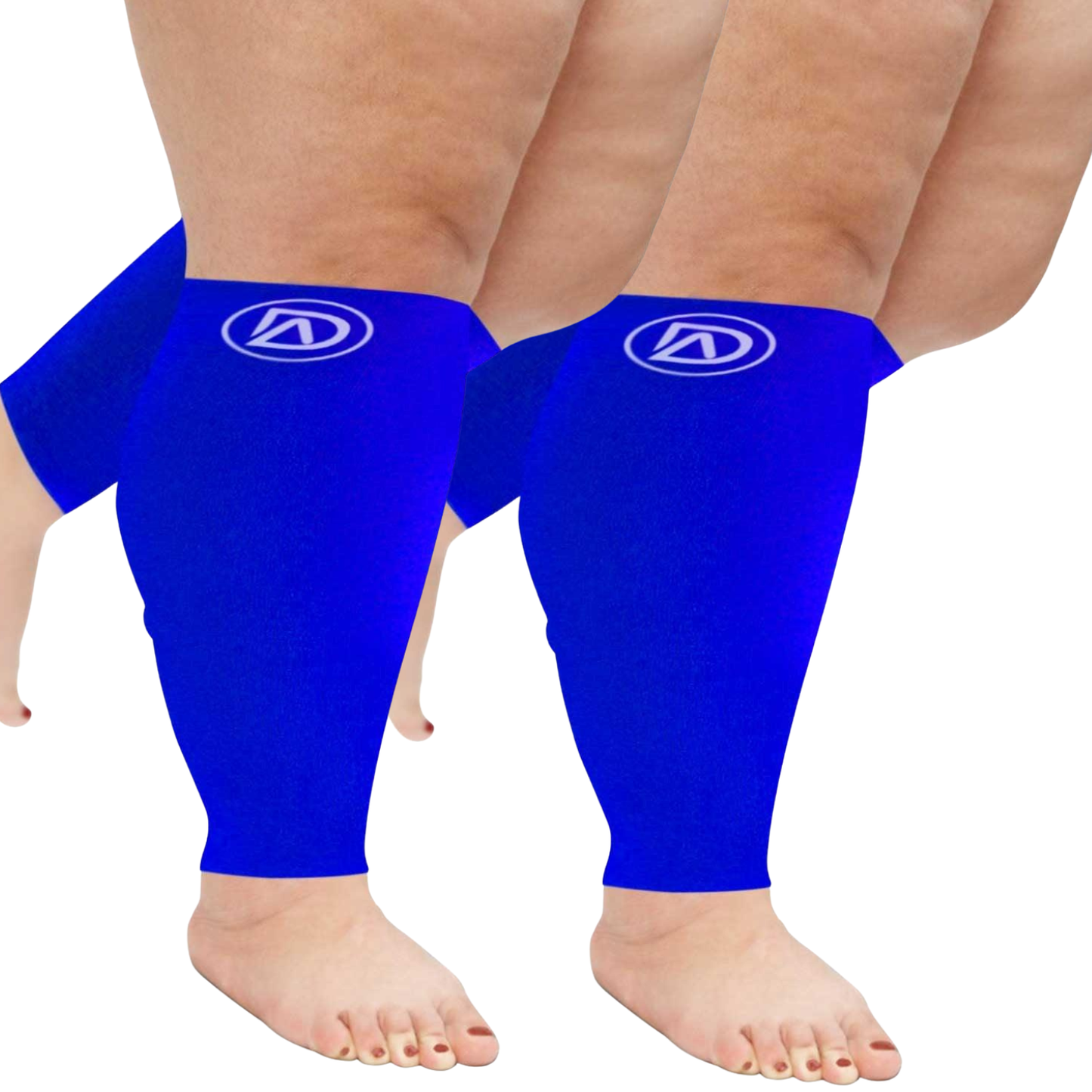 Plus Size Wide Calf Compression Sleeves 20–30 mmHg Multipack (2 Pairs)