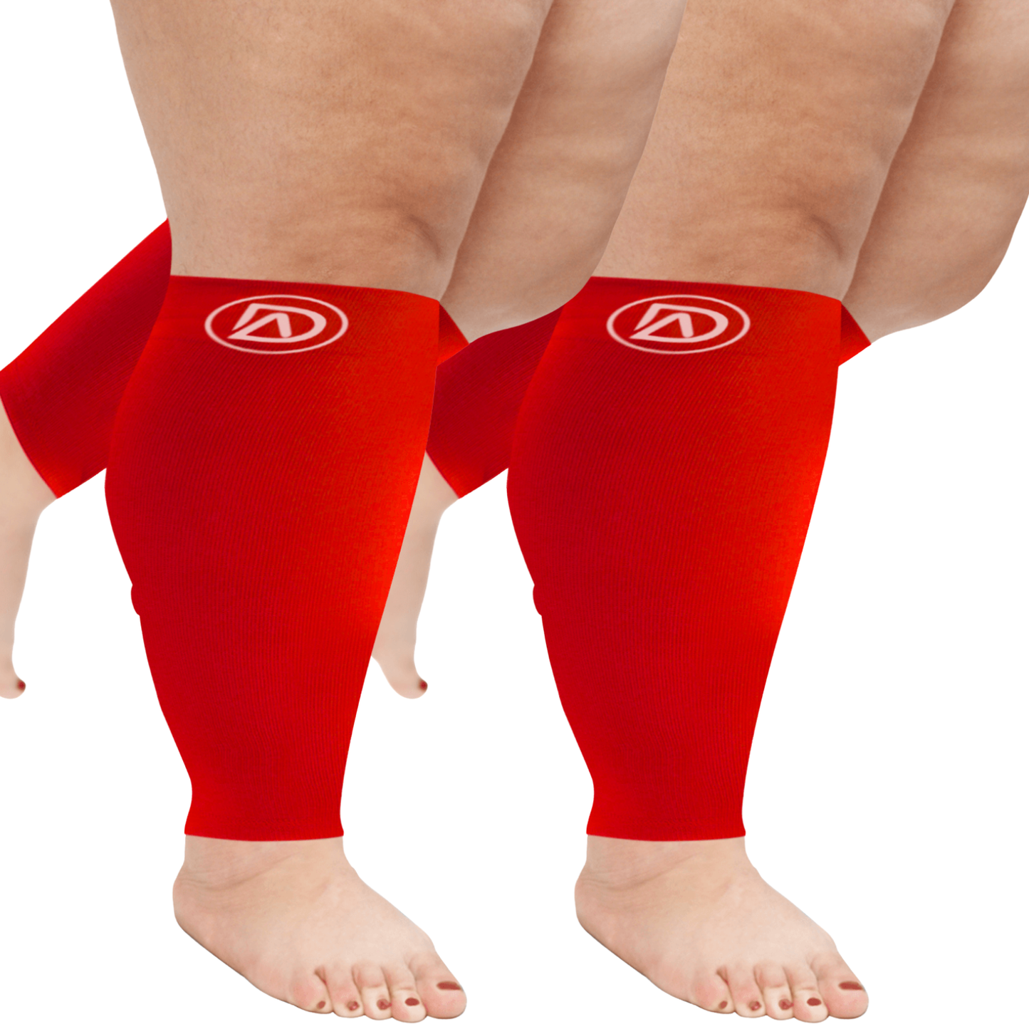 Plus Size Wide Calf Compression Sleeves 20–30 mmHg Multipack (2 Pairs)