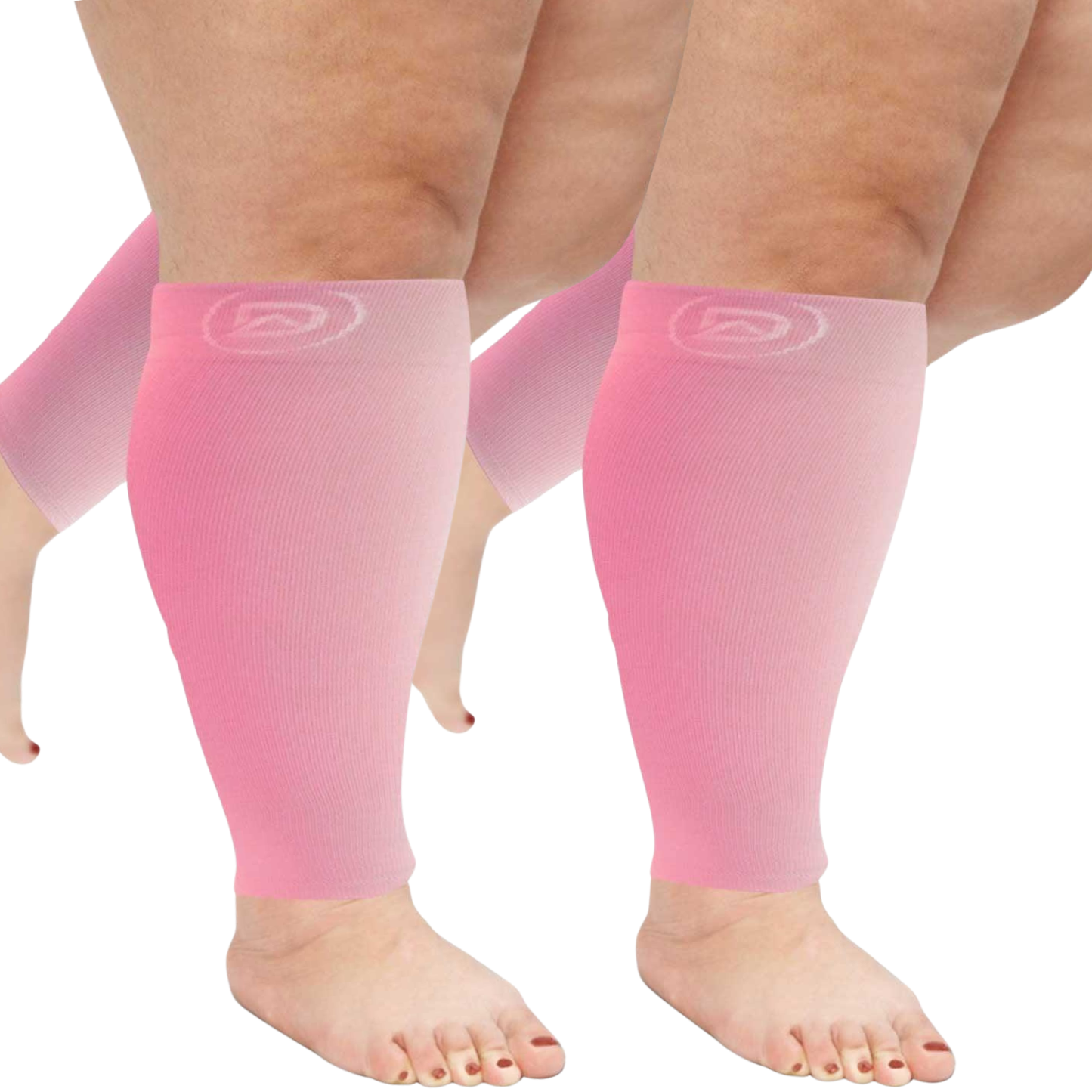Plus Size Wide Calf Compression Sleeves 20–30 mmHg Multipack (2 Pairs)