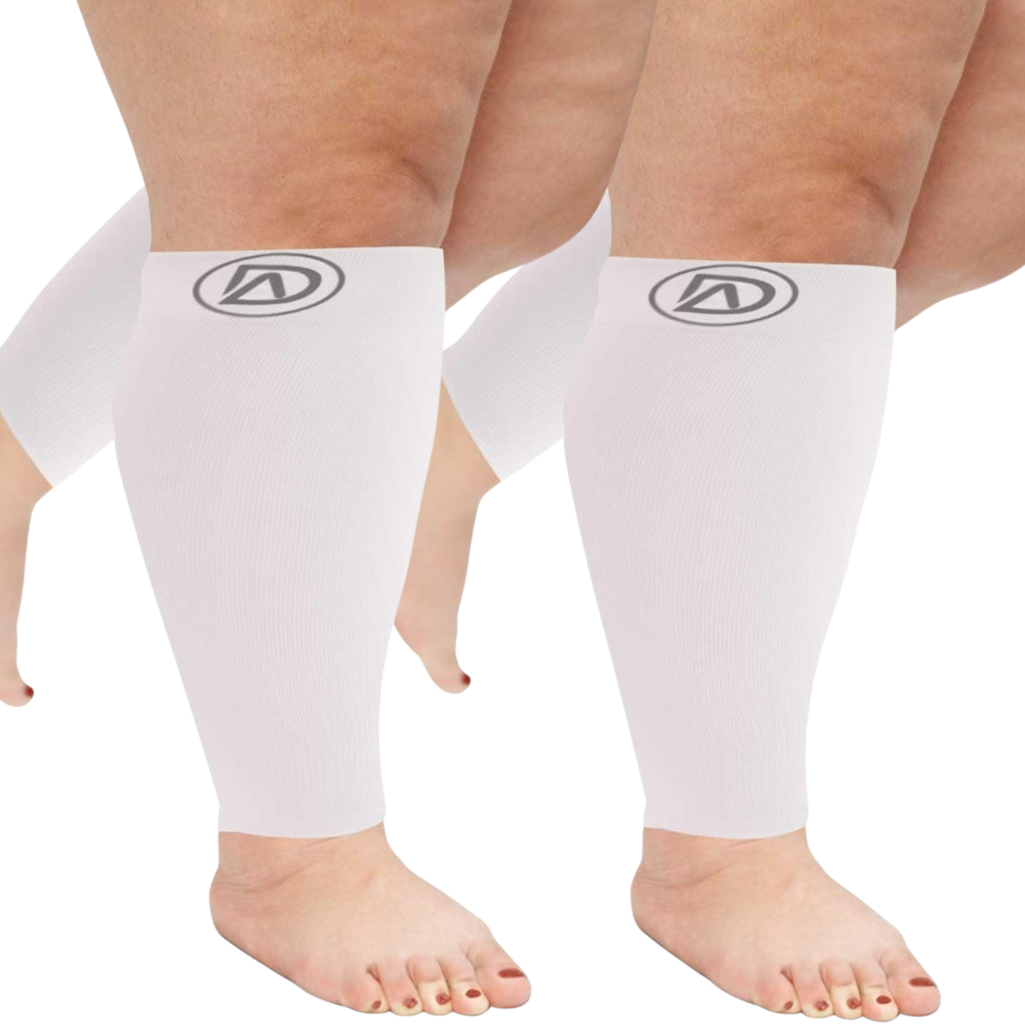 Plus Size Wide Calf Compression Sleeves 20–30 mmHg Multipack (2 Pairs)