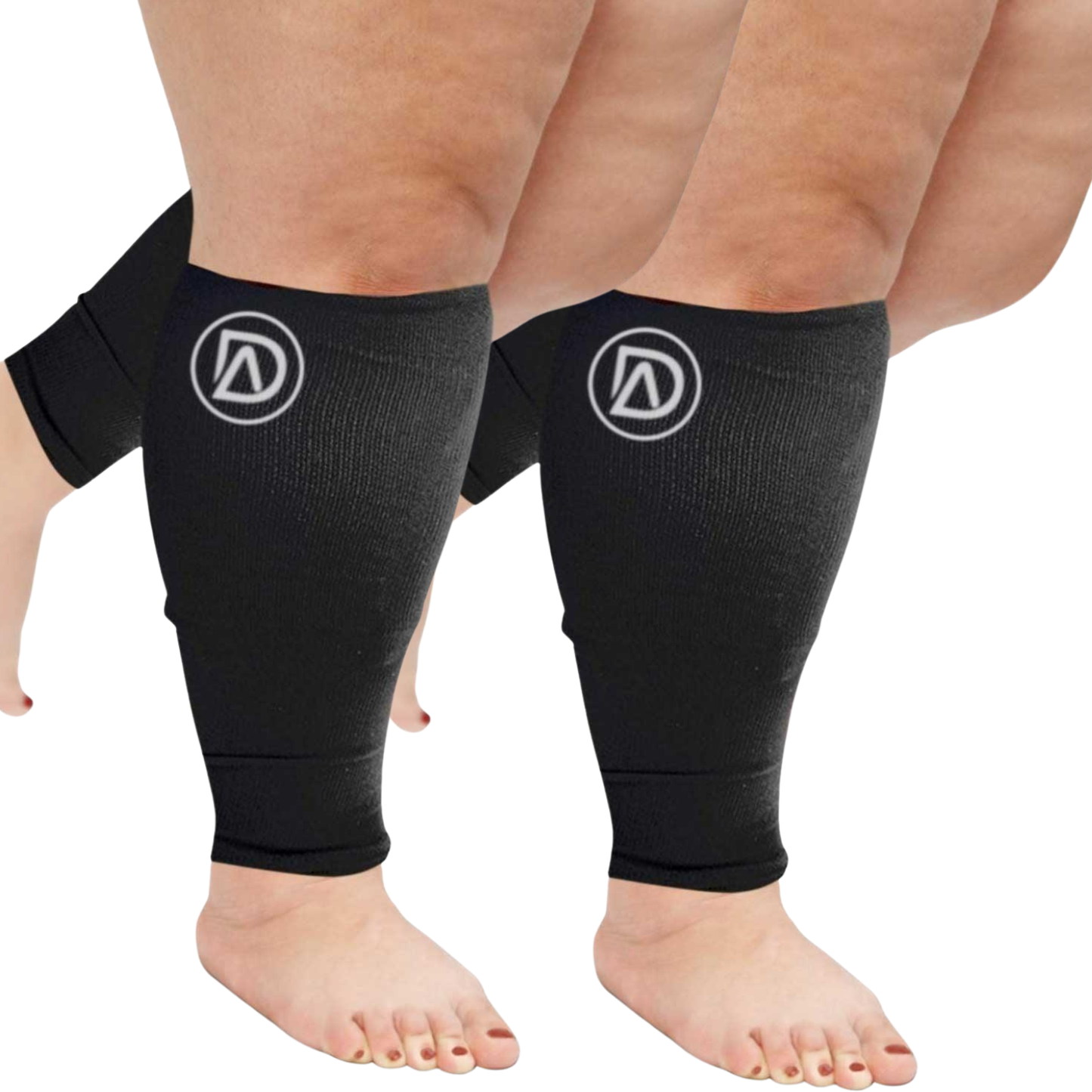 Plus Size Wide Calf Compression Sleeves 20–30 mmHg Multipack (2 Pairs)