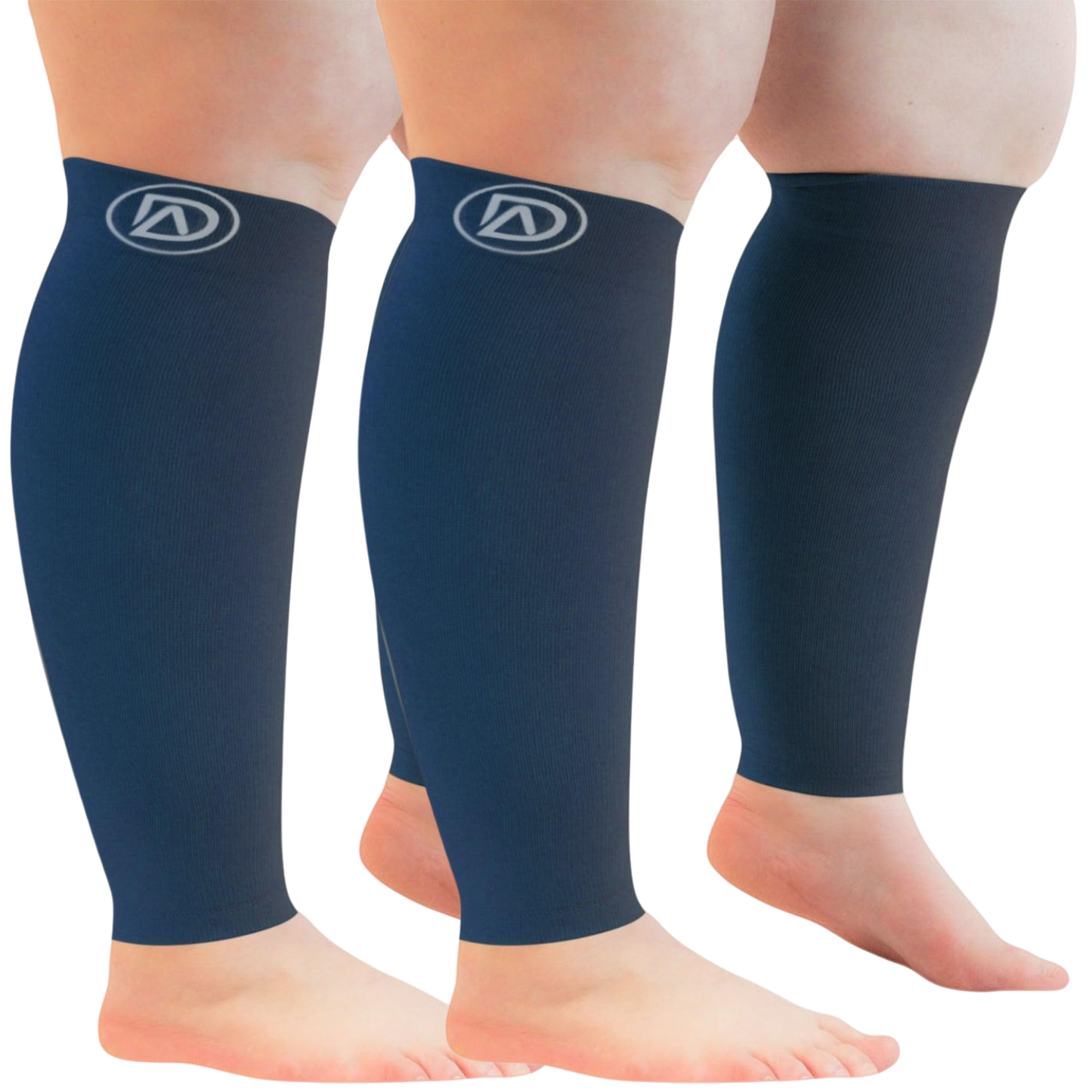 Plus Size Wide Calf Compression Sleeves 20–30 mmHg Multipack (2 Pairs)