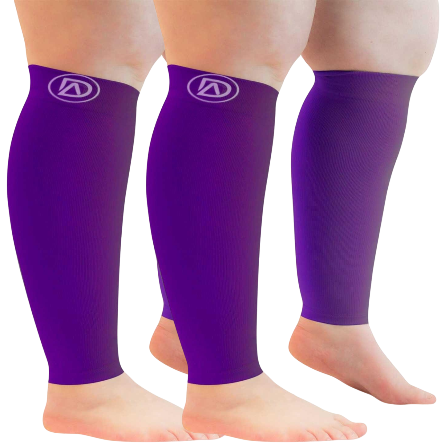 Plus Size Wide Calf Compression Sleeves 20–30 mmHg Multipack (2 Pairs)