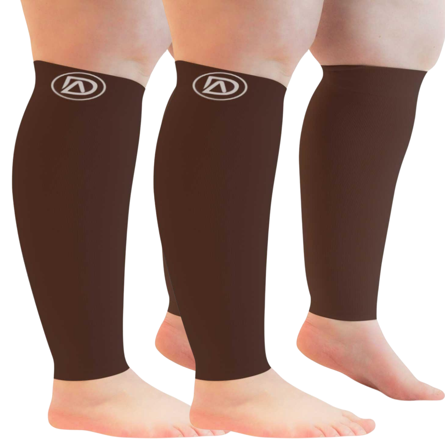 Plus Size Wide Calf Compression Sleeves 20–30 mmHg Multipack (2 Pairs)