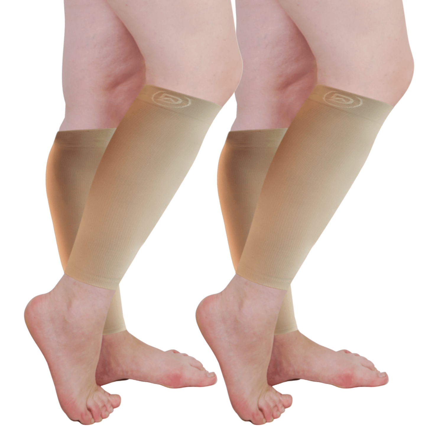 Plus Size Wide Calf Compression Sleeves 20–30 mmHg Multipack (2 Pairs)