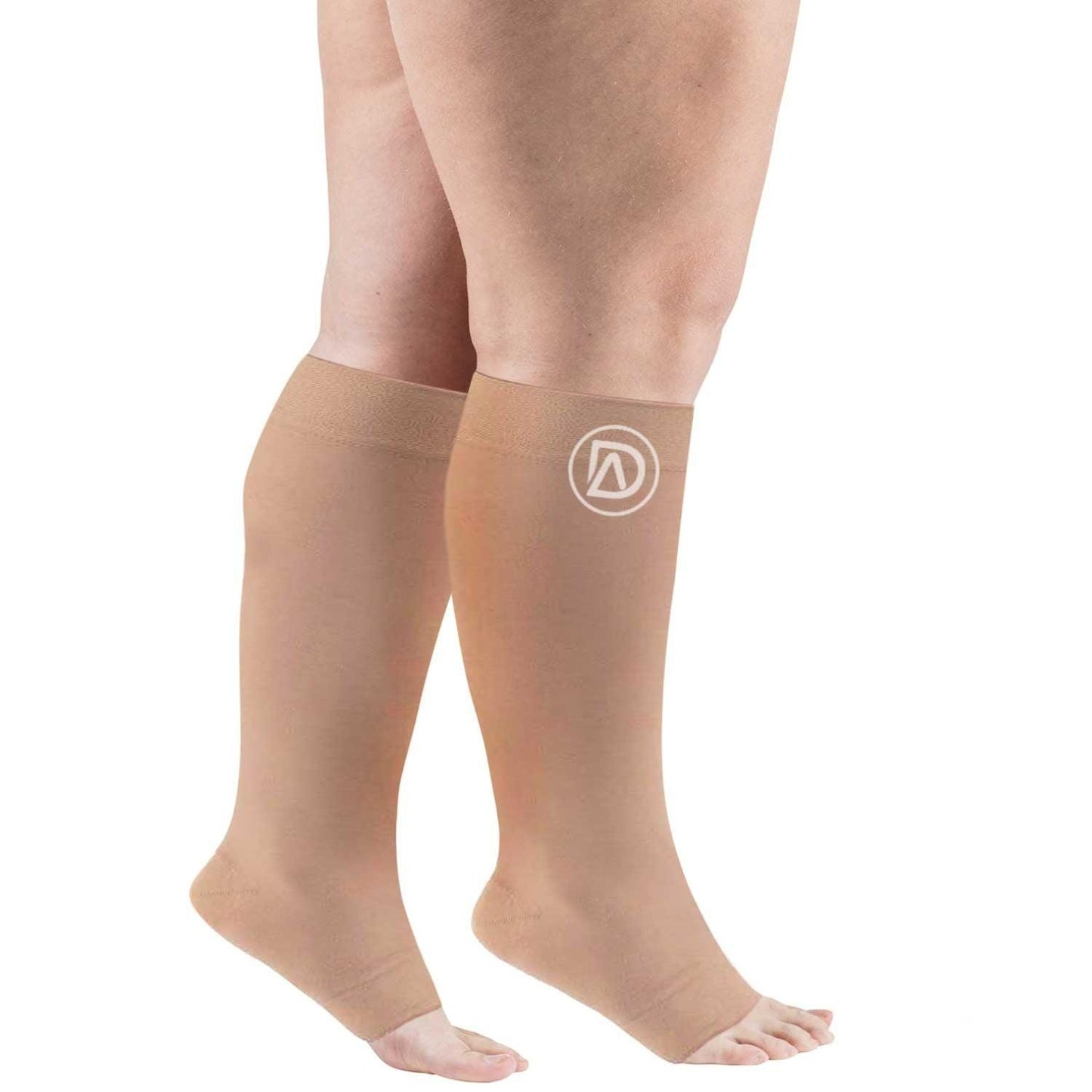 Plus Size Wide Calf Toeless Compression Socks 20–30 mmHg Multipack (2 Pairs)