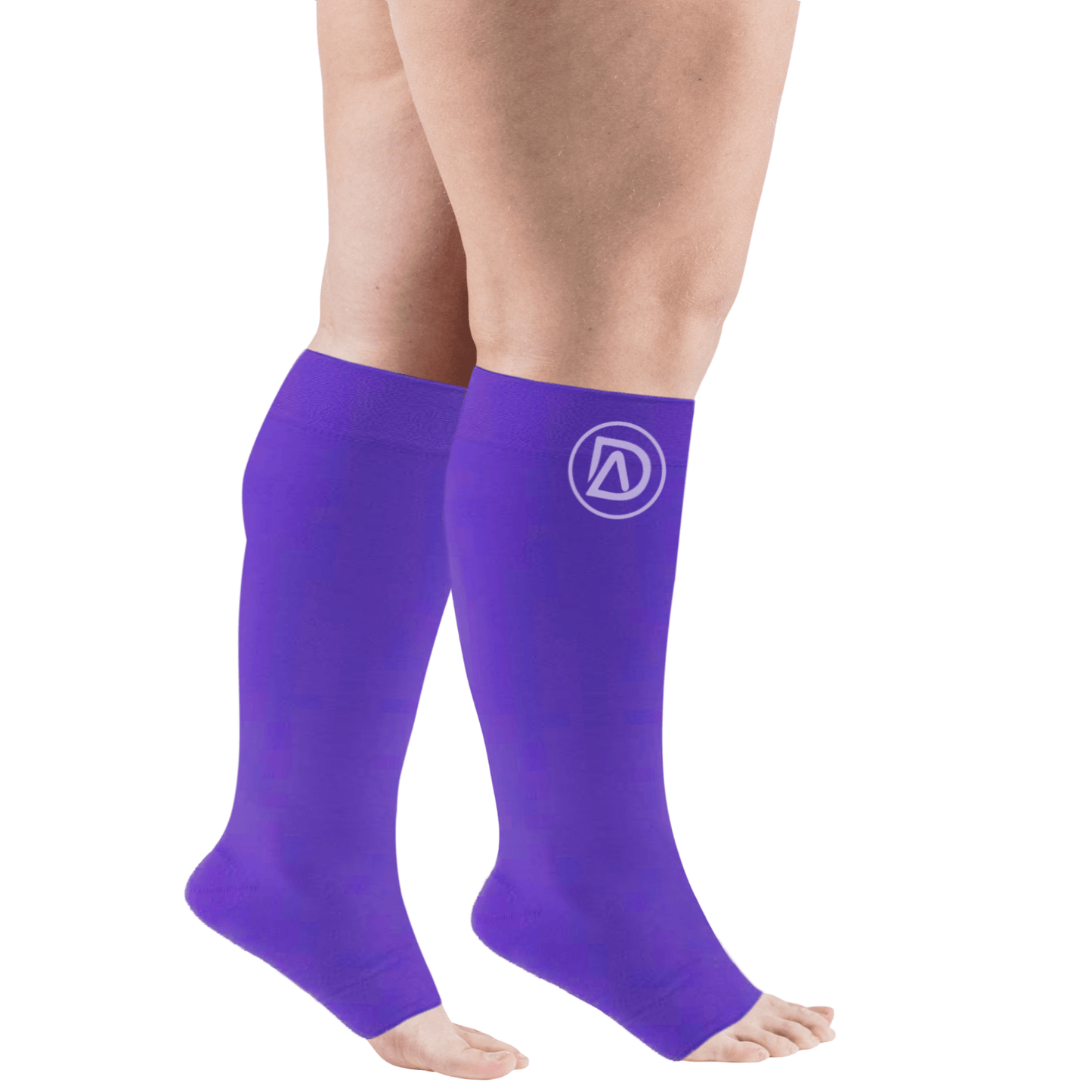 Plus Size Wide Calf Toeless Compression Socks 20–30 mmHg