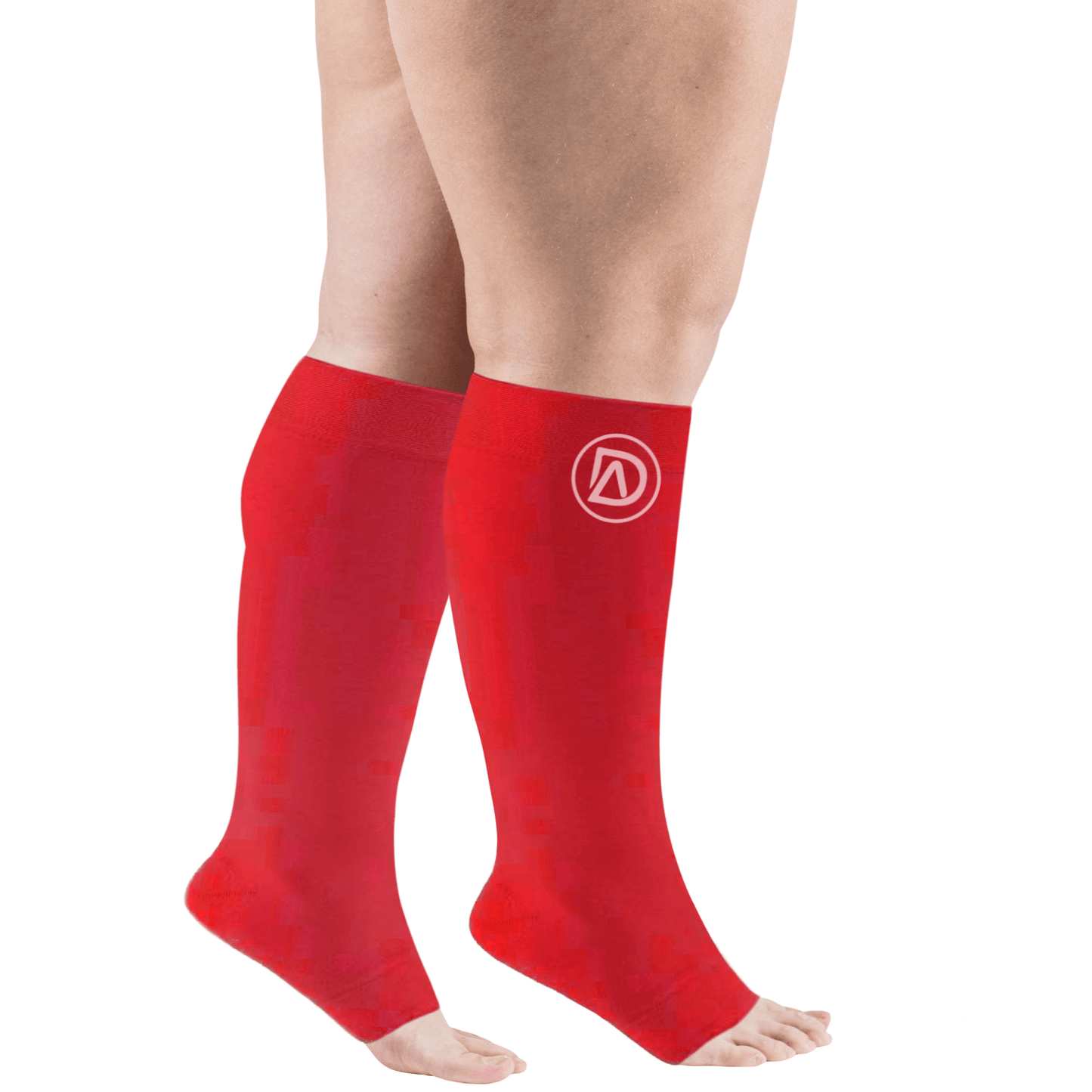 Plus Size Wide Calf Toeless Compression Socks 20–30 mmHg