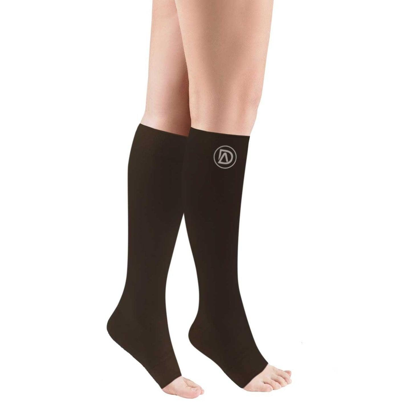 Plus Size Wide Calf Toeless Compression Socks 20–30 mmHg Multipack (2 Pairs)