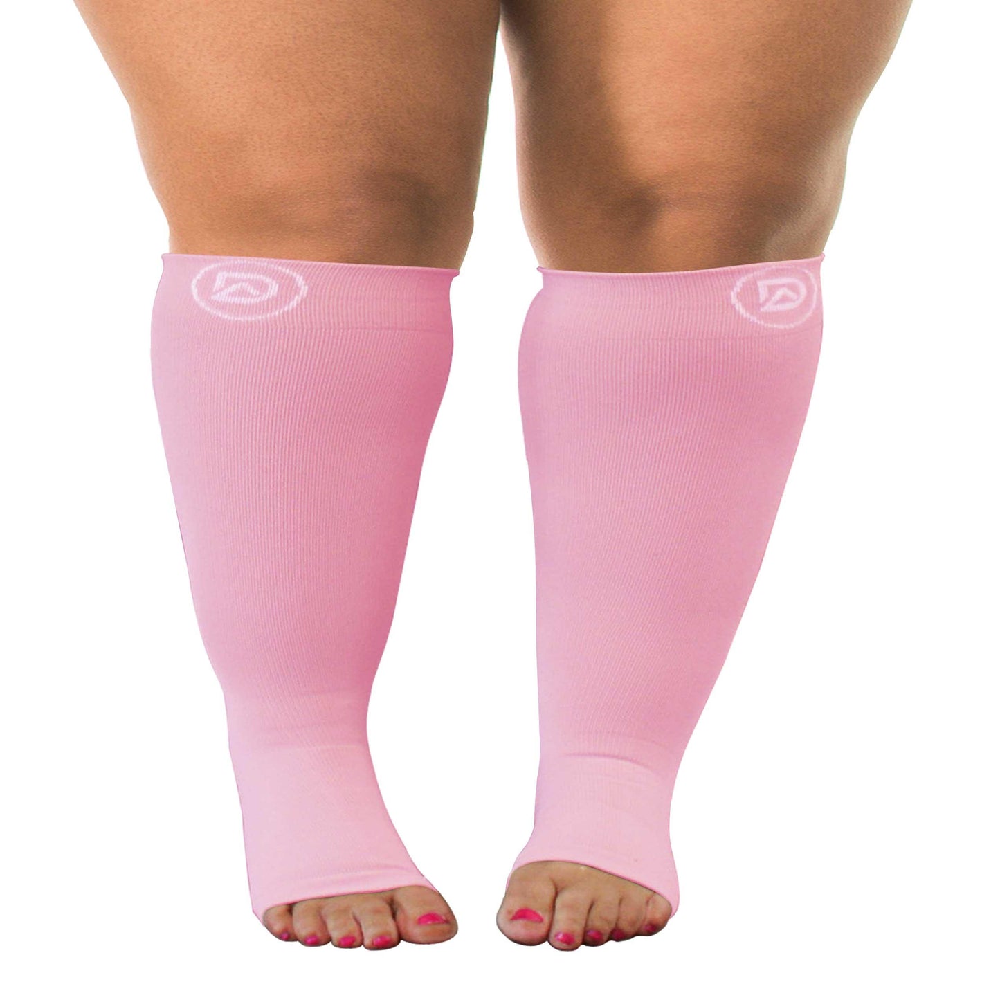 Plus Size Wide Calf Toeless Compression Socks 20–30 mmHg Multipack (2 Pairs)