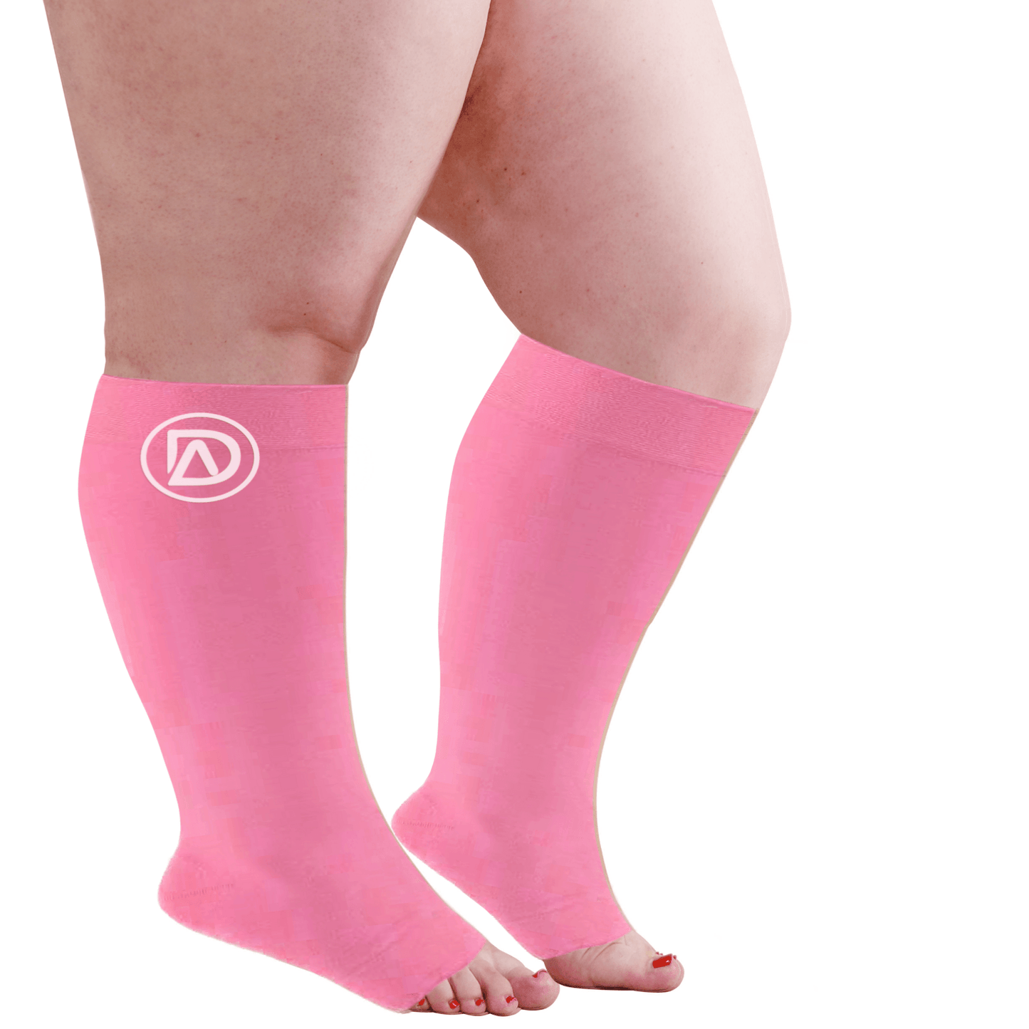Plus Size Wide Calf Toeless Compression Socks 20–30 mmHg Multipack (2 Pairs)