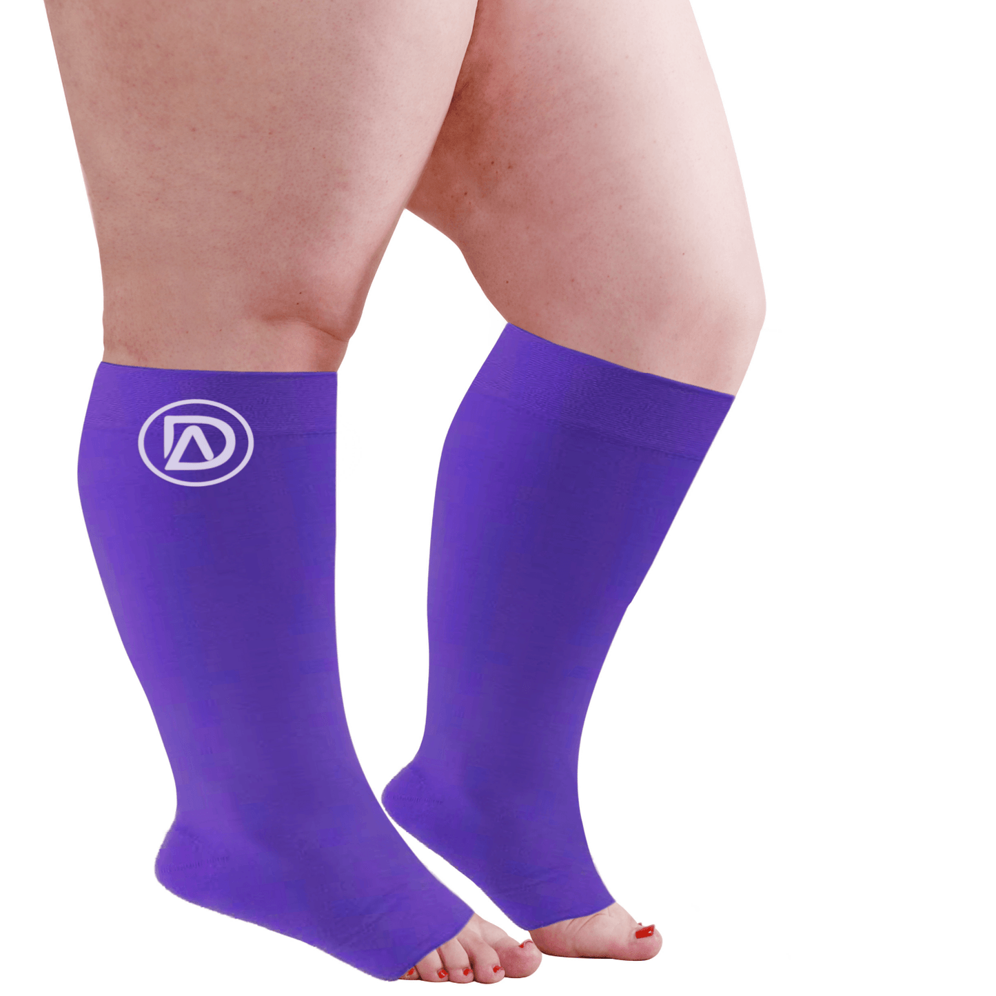 Plus Size Wide Calf Toeless Compression Socks 20–30 mmHg Multipack (2 Pairs)