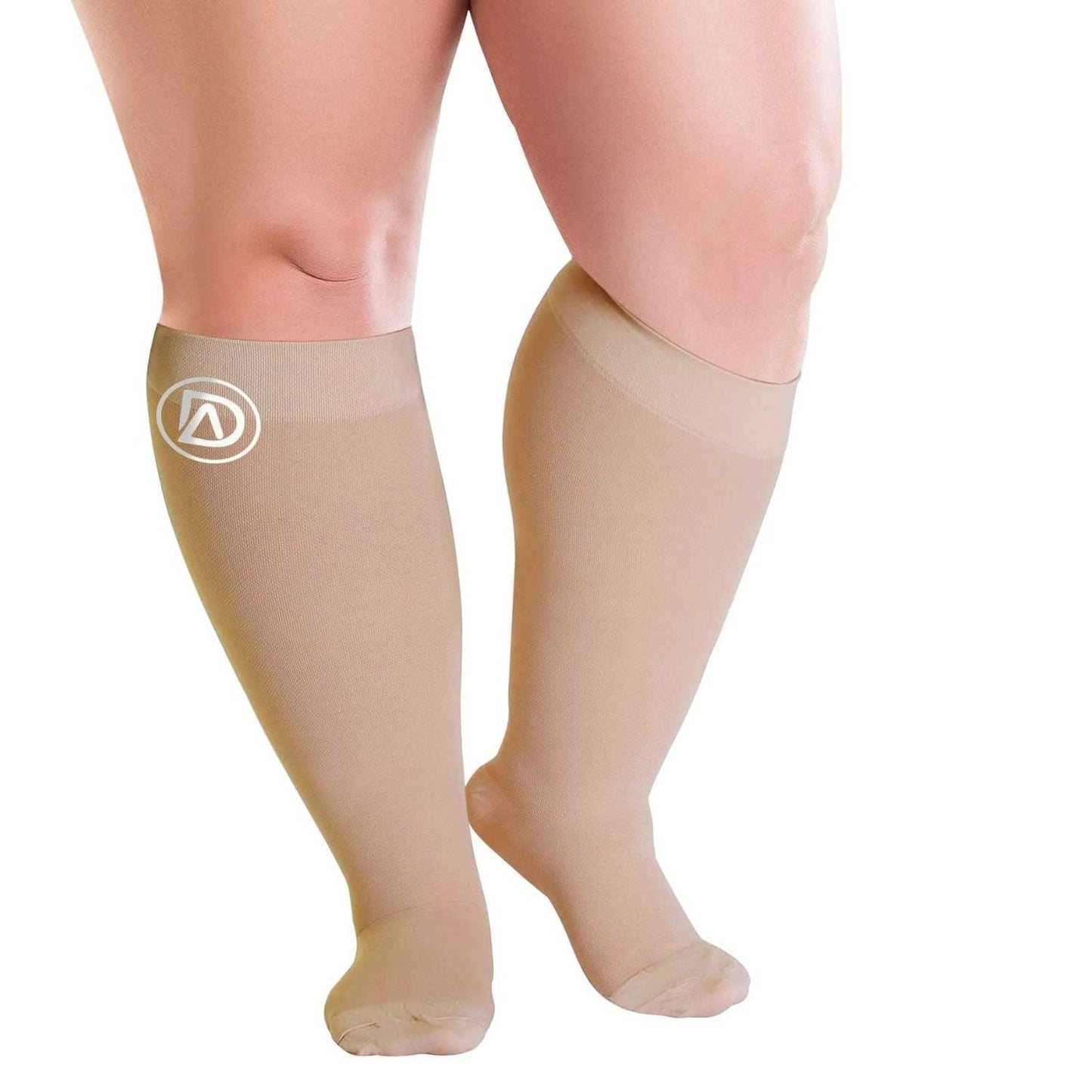 Plus Size Wide Calf Compression Socks 20–30 mmHg Multipack (2 Pairs)