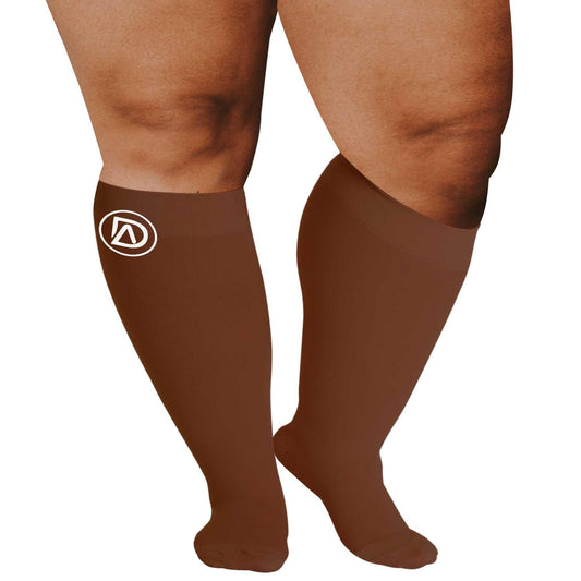 Plus Size Wide Calf Compression Socks 20–30 mmHg Multipack (3 Pairs)