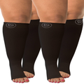 Plus Size Wide Calf Toeless Compression Socks 20–30 mmHg Multipack (2 Pairs)
