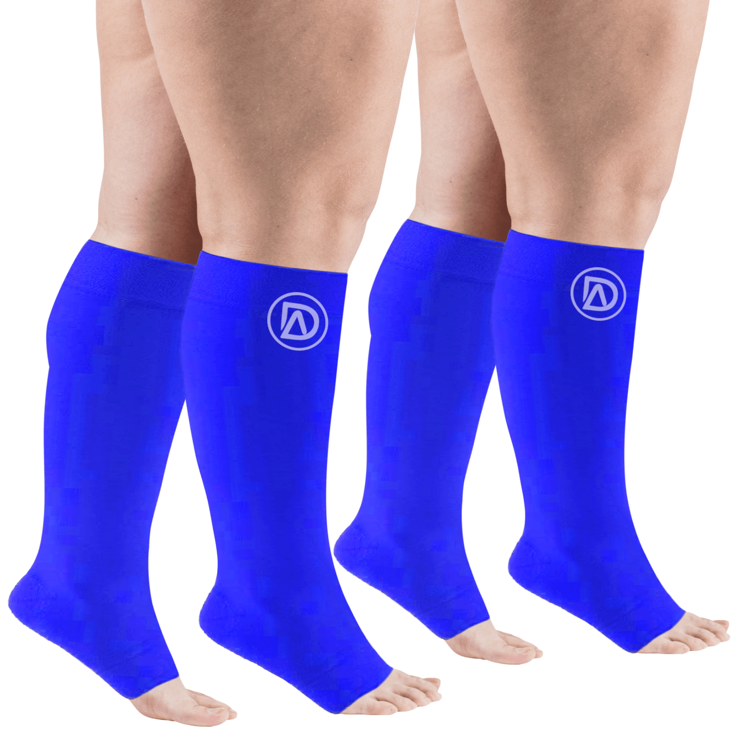 Plus Size Wide Calf Toeless Compression Socks 20–30 mmHg Multipack (2 Pairs)