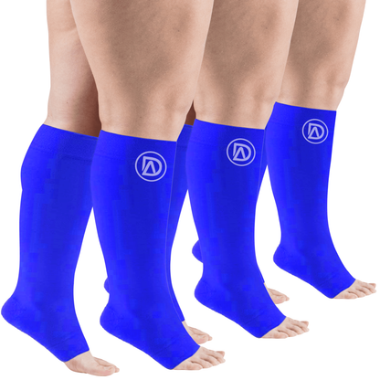 Plus Size Wide Calf Toeless Compression Socks 20–30 mmHg Multipack (3 Pairs)