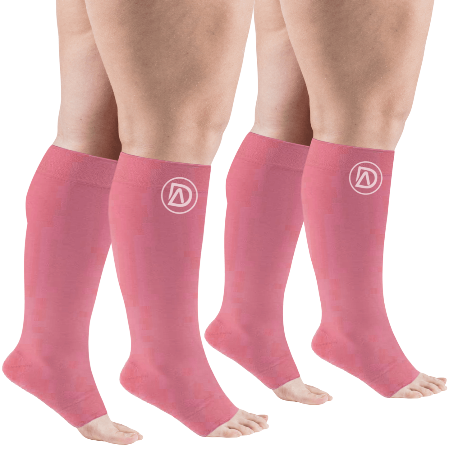 Plus Size Wide Calf Toeless Compression Socks 20–30 mmHg Multipack (2 Pairs)