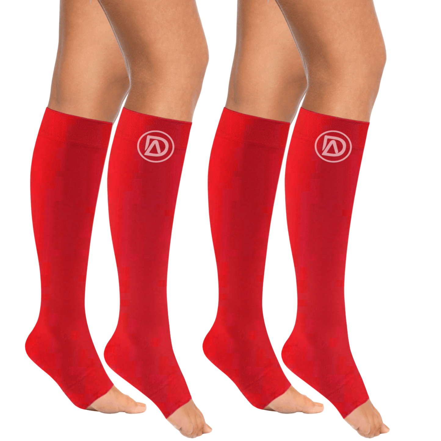 Plus Size Wide Calf Toeless Compression Socks 20–30 mmHg Multipack (2 Pairs)