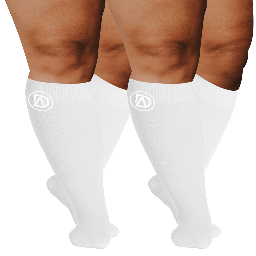 Plus Size Wide Calf Compression Socks 20–30 mmHg Multipack (2 Pairs)