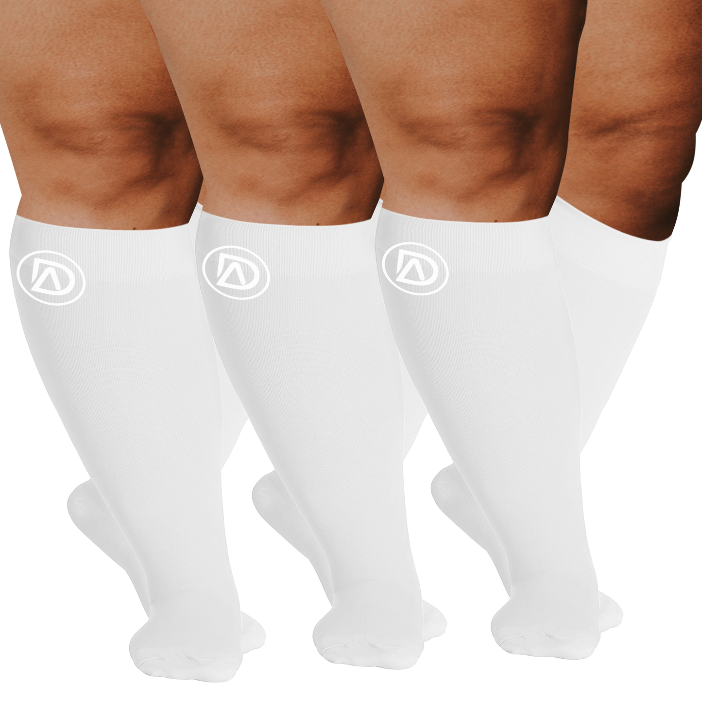Plus Size Wide Calf Compression Socks 20–30 mmHg Multipack (3 Pairs)