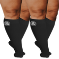 Plus Size Wide Calf Compression Socks 20–30 mmHg Multipack (2 Pairs)