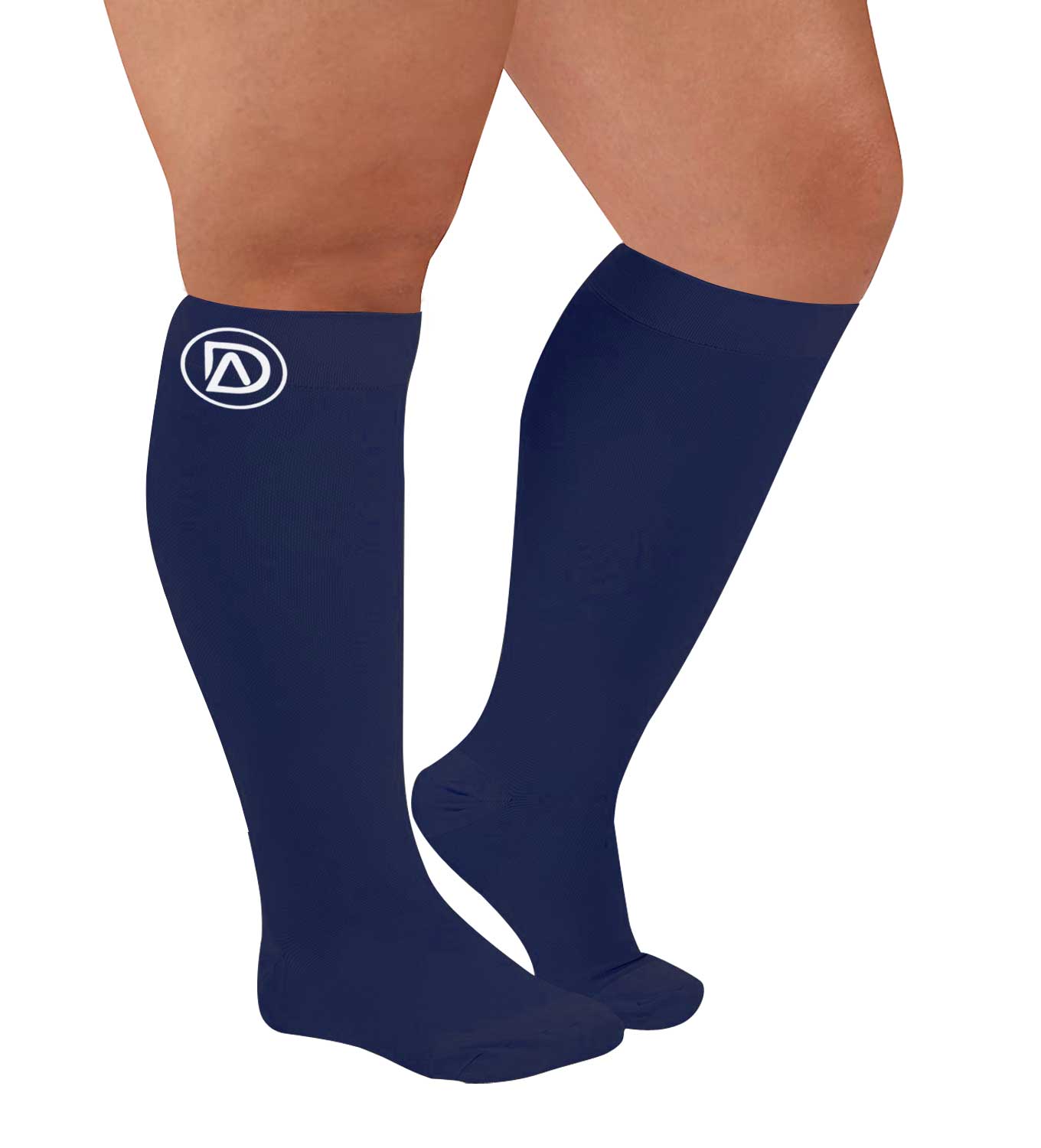 Plus Size Wide Calf Compression Socks 20–30 mmHg Multipack (2 Pairs)