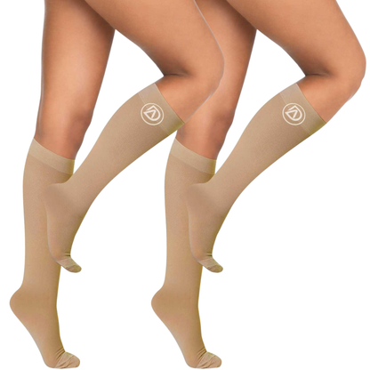 Plus Size Wide Calf Compression Socks 20–30 mmHg Multipack (2 Pairs)