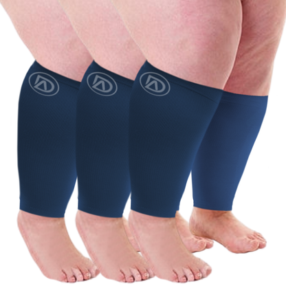Plus Size Wide Calf Compression Sleeves 20–30 mmHg Multipack (3 Pairs)