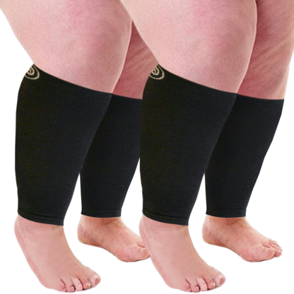 Plus Size Wide Calf Compression Sleeves 20–30 mmHg Multipack (2 Pairs)