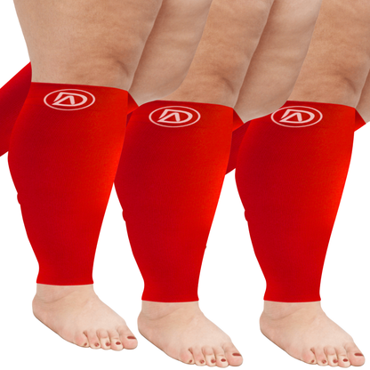 Plus Size Wide Calf Compression Sleeves 20–30 mmHg Multipack (3 Pairs)