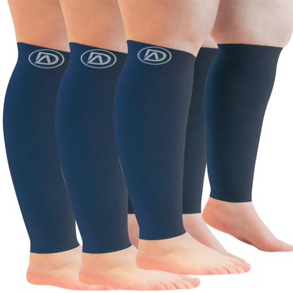 Plus Size Wide Calf Compression Sleeves 20–30 mmHg Multipack (3 Pairs)