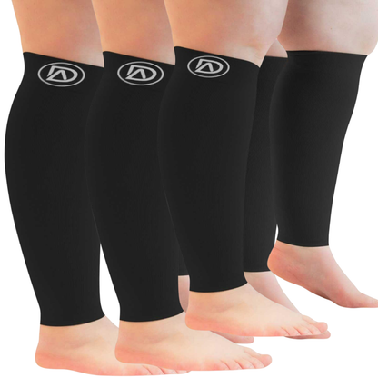 Plus Size Wide Calf Compression Sleeves 20–30 mmHg Multipack (3 Pairs)